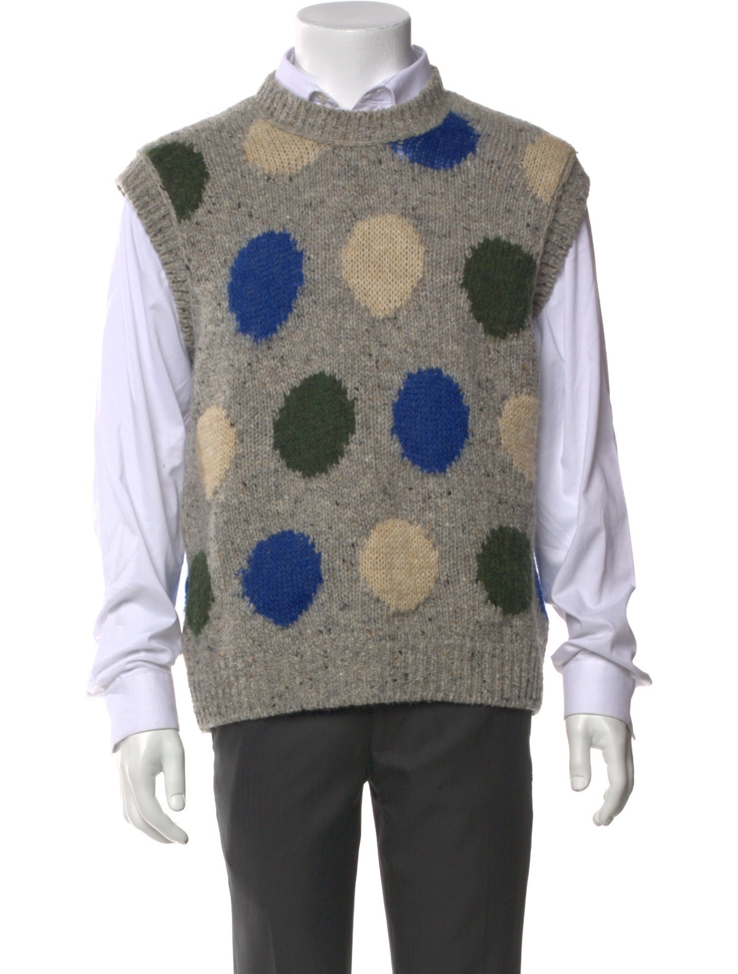 Acne Studios Wool Polka Dot Print Sweater Vest