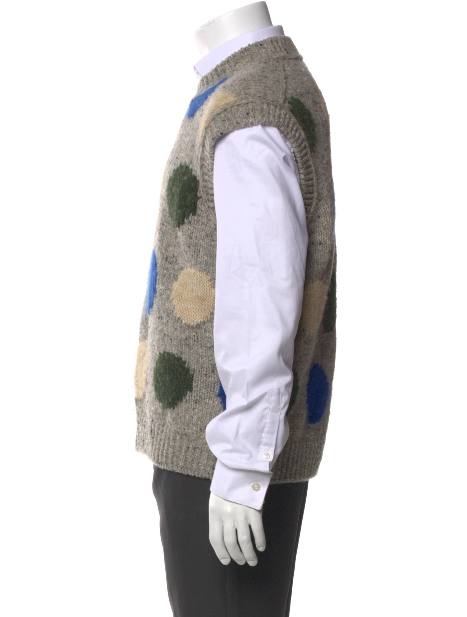 Acne Studios Wool Polka Dot Print Sweater Vest