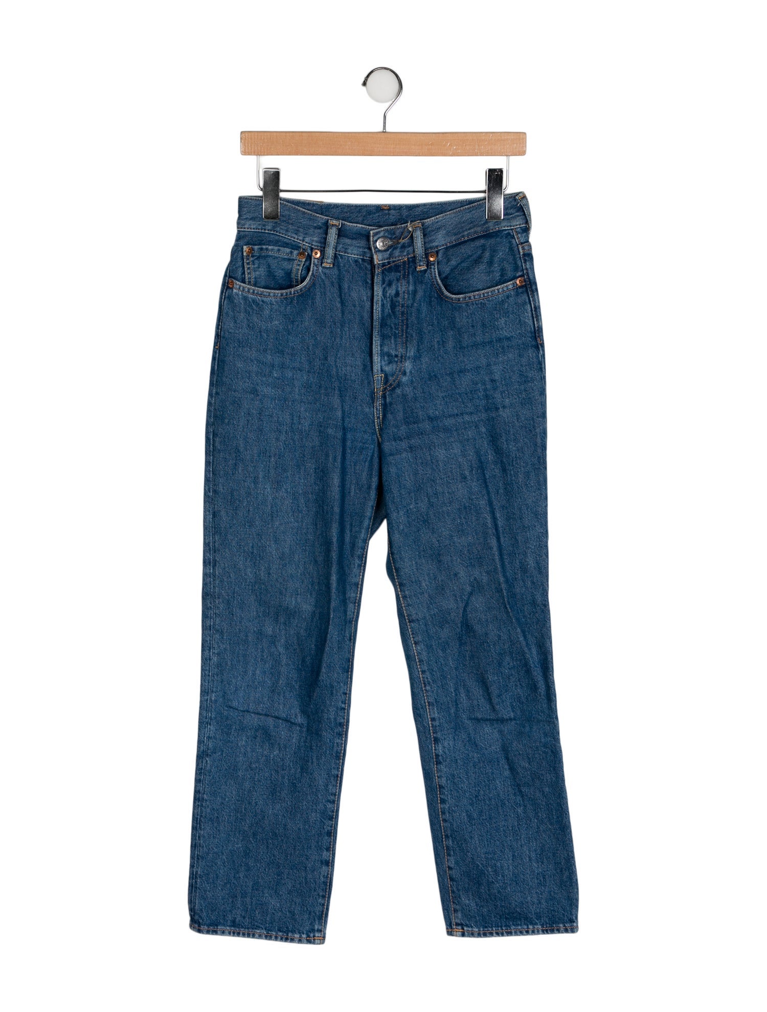 Acne Studios High-Rise Straight Leg Jeans