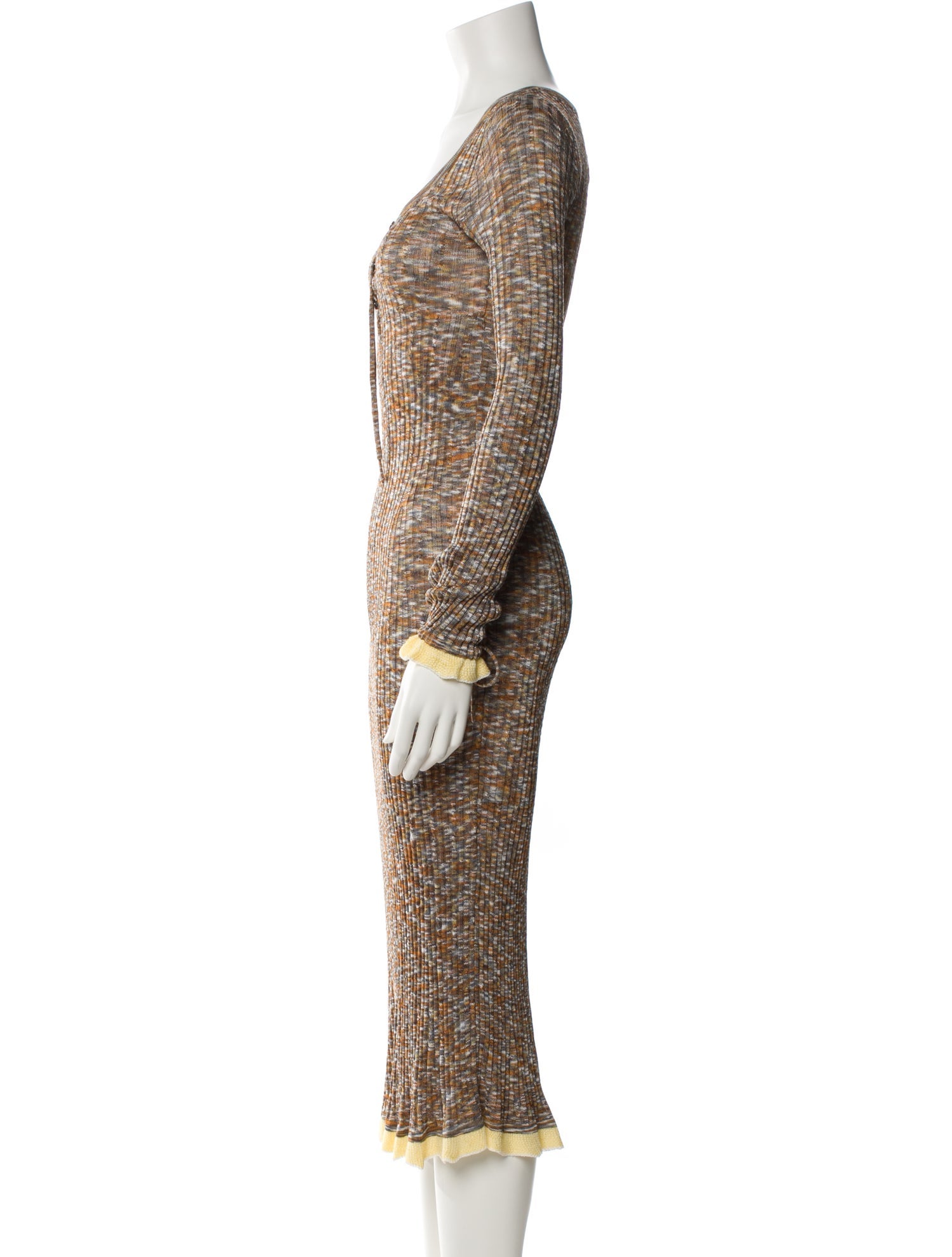 Acne Studios Scoop Neck Midi Length Dress