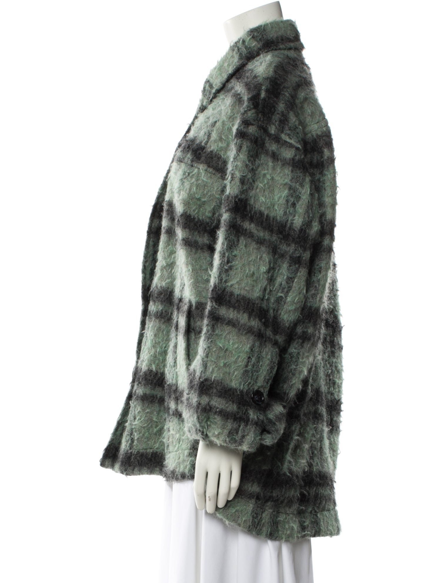 Acne Studios Wool Plaid Print Jacket