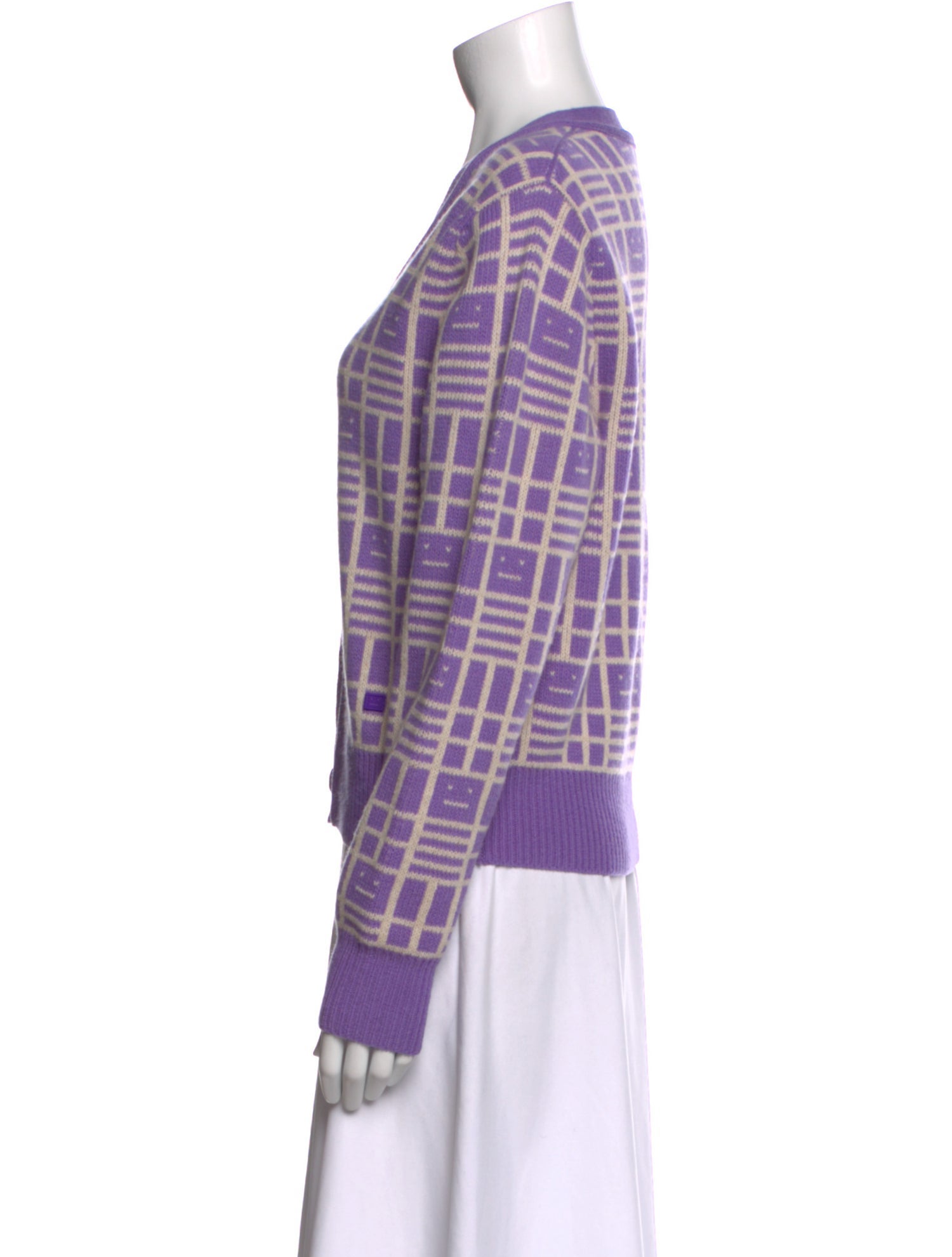 Acne Studios Wool Plaid Print Sweater