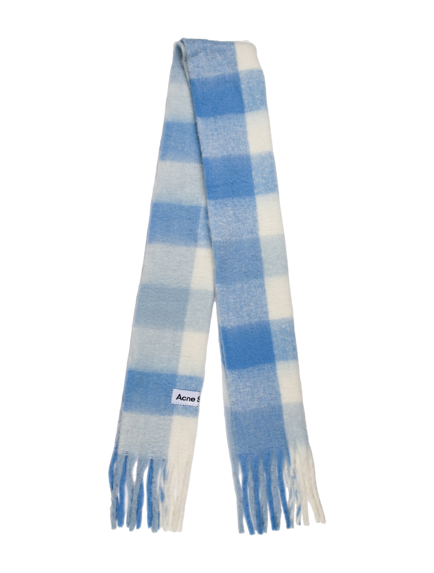 Acne Studios Alpaca Plaid Print Scarf w/ Tags