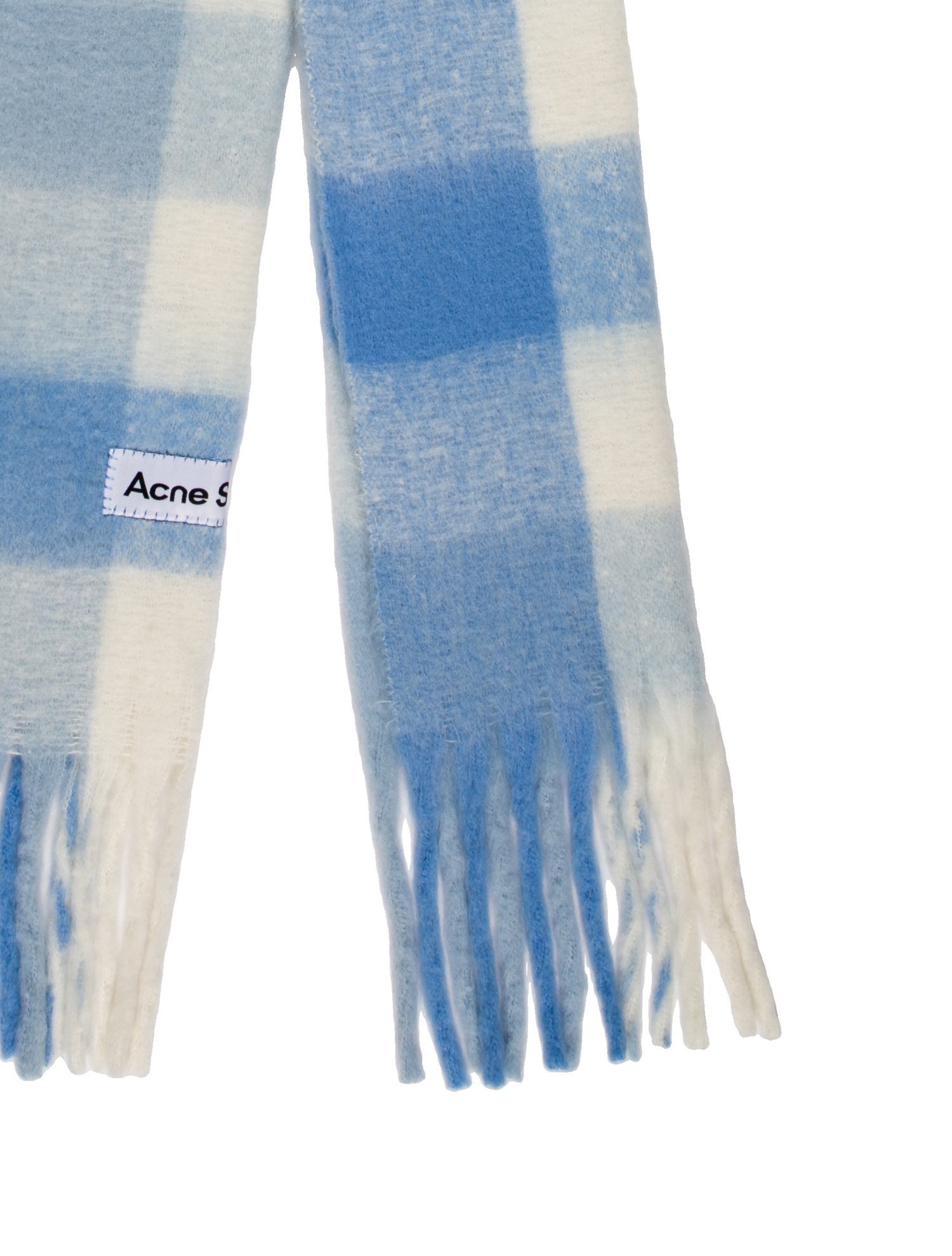 Acne Studios Alpaca Plaid Print Scarf w/ Tags