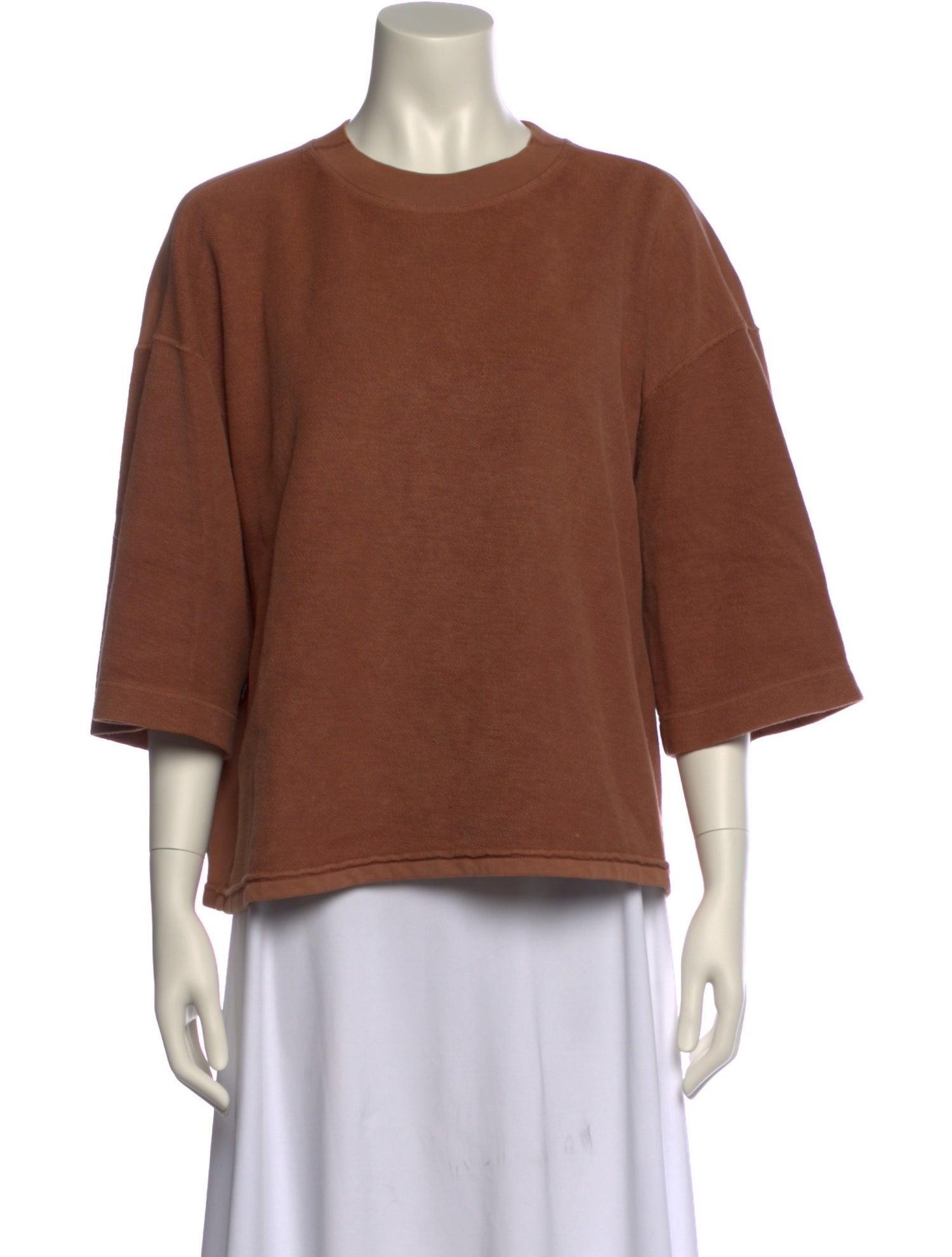 Acne Studios Crew Neck Three-Quarter Sleeve Sweatshirt