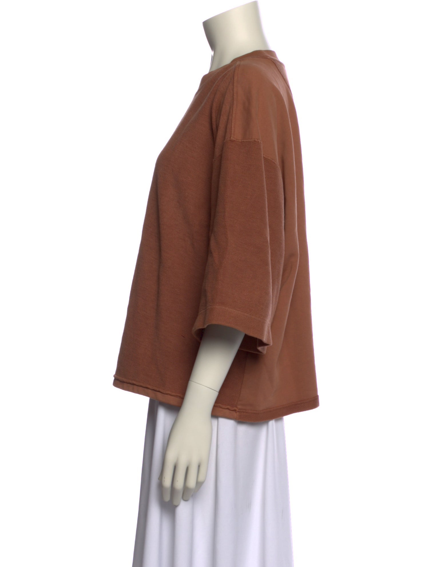 Acne Studios Crew Neck Three-Quarter Sleeve Sweatshirt