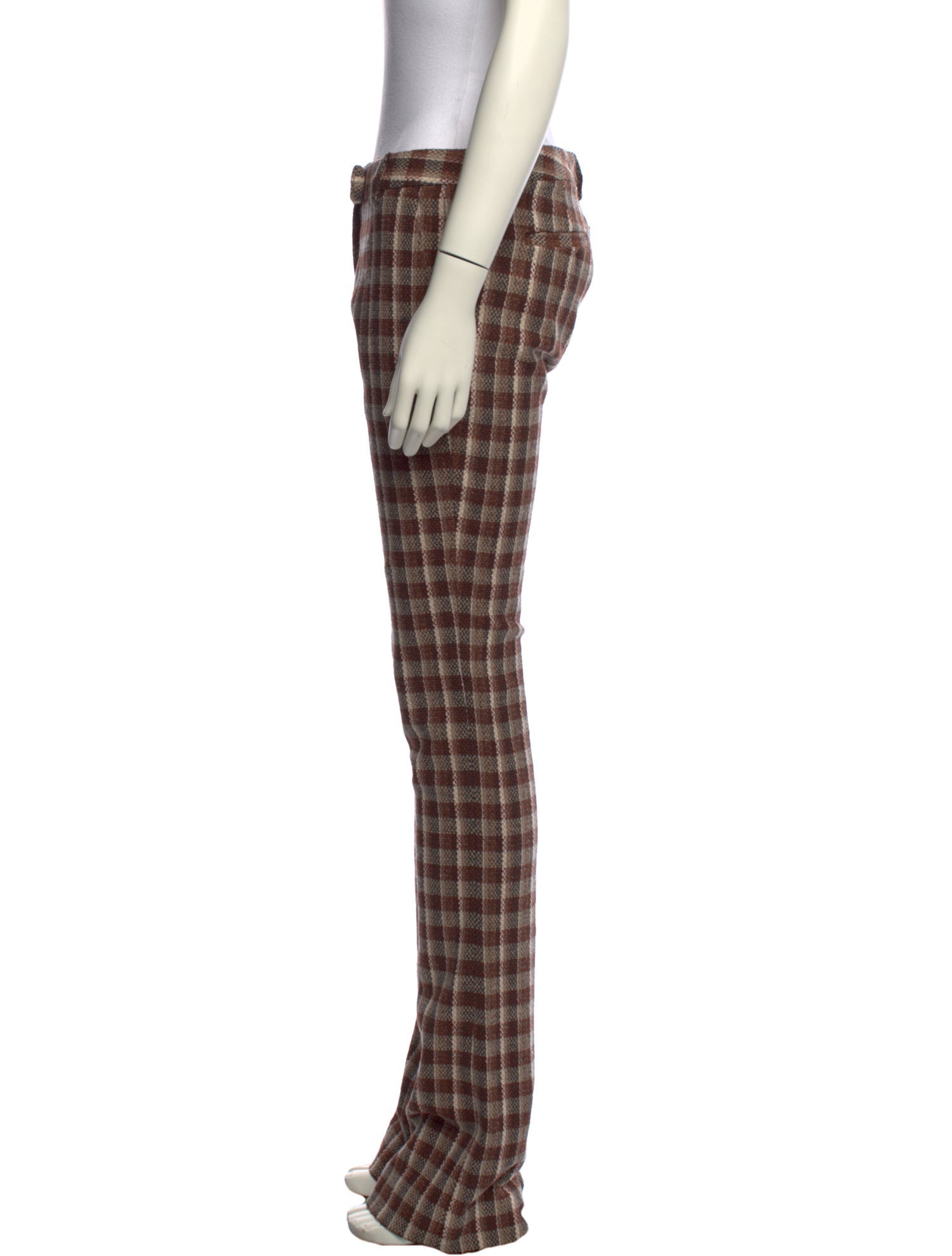 Acne Studios Plaid Print Straight Leg Pants