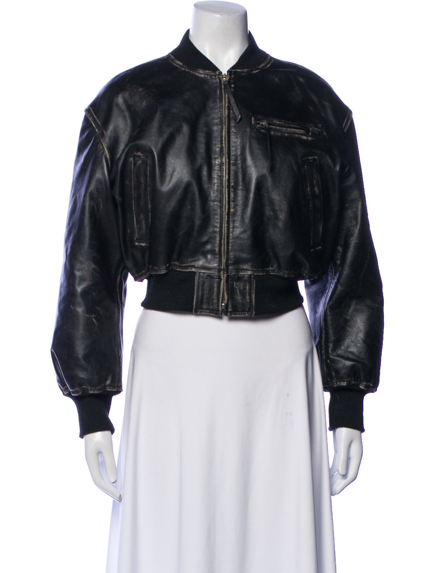 Acne Studios Leather Bomber Jacket