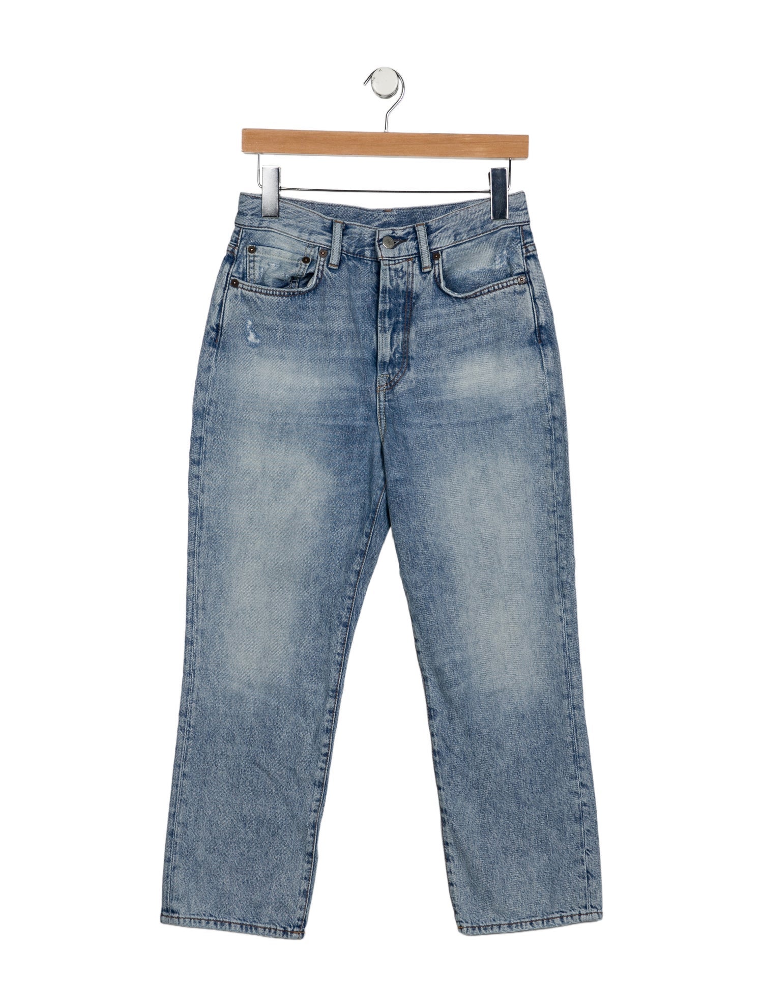 Acne Studios High-Rise Straight Leg Jeans