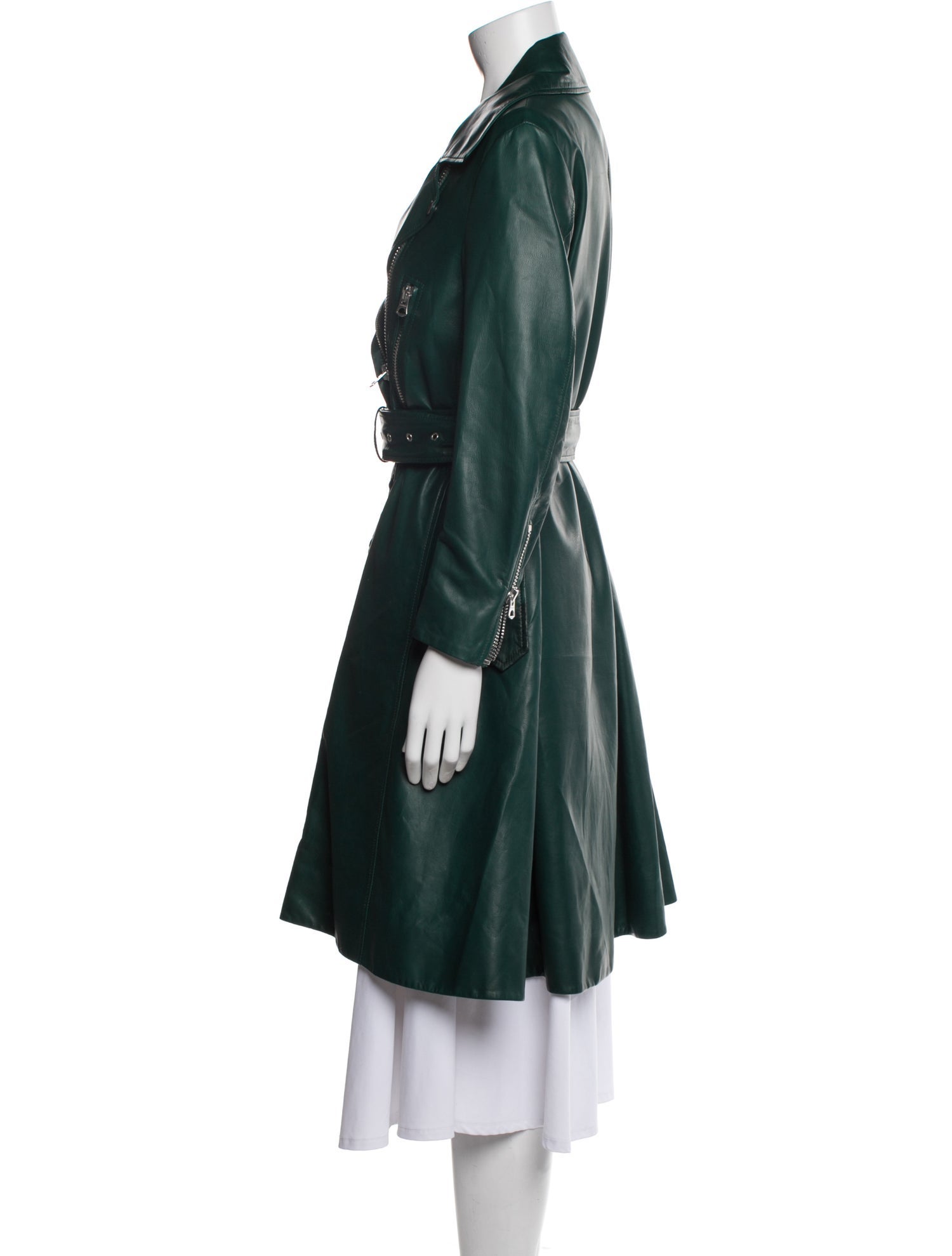 Acne Studios Calf Leather Trench Coat