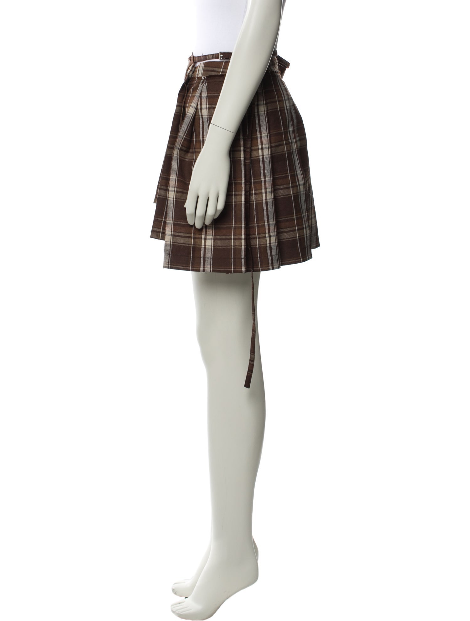Acne Studios Plaid Print Mini Skirt