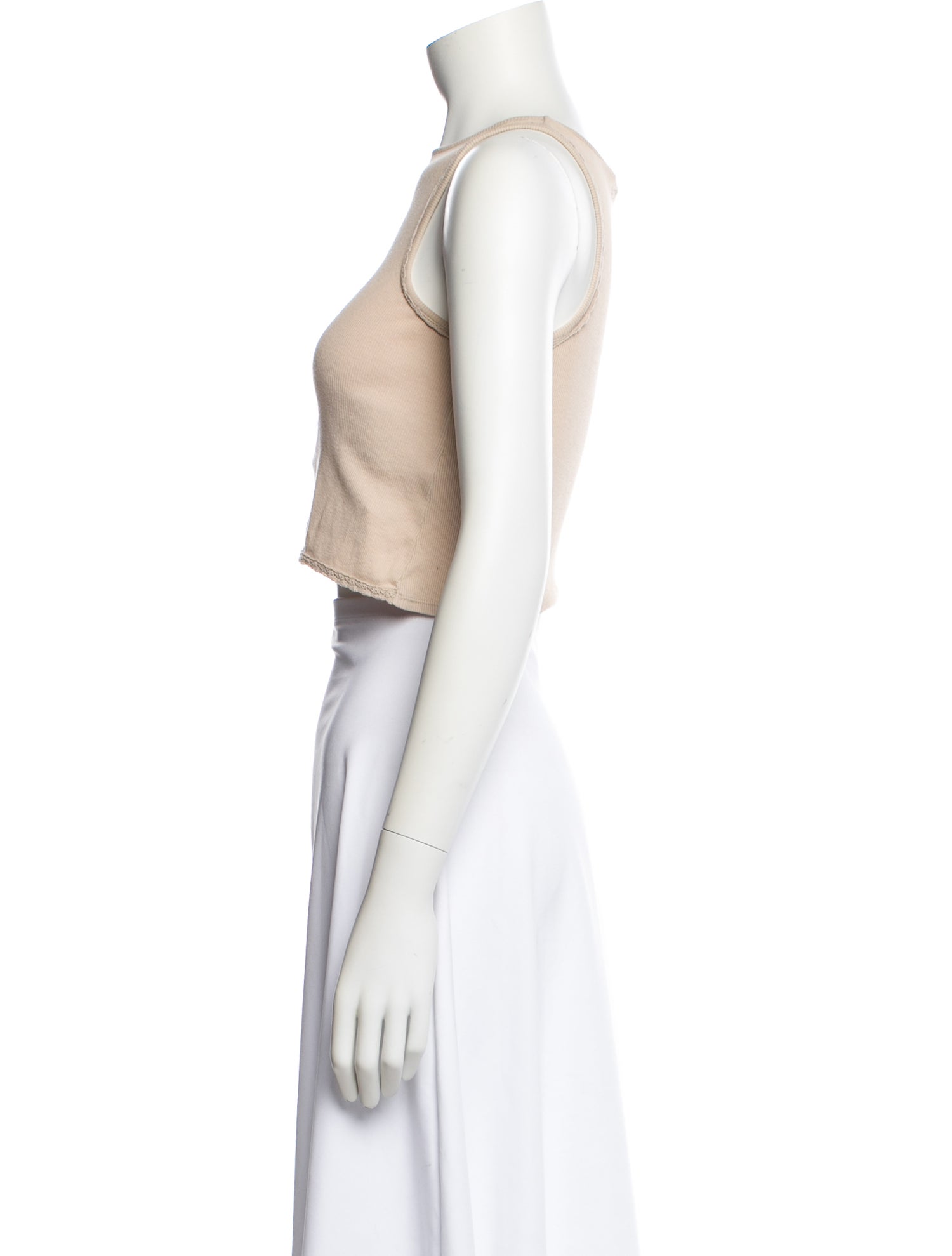 Acne Studios Square Neckline Sleeveless Crop Top
