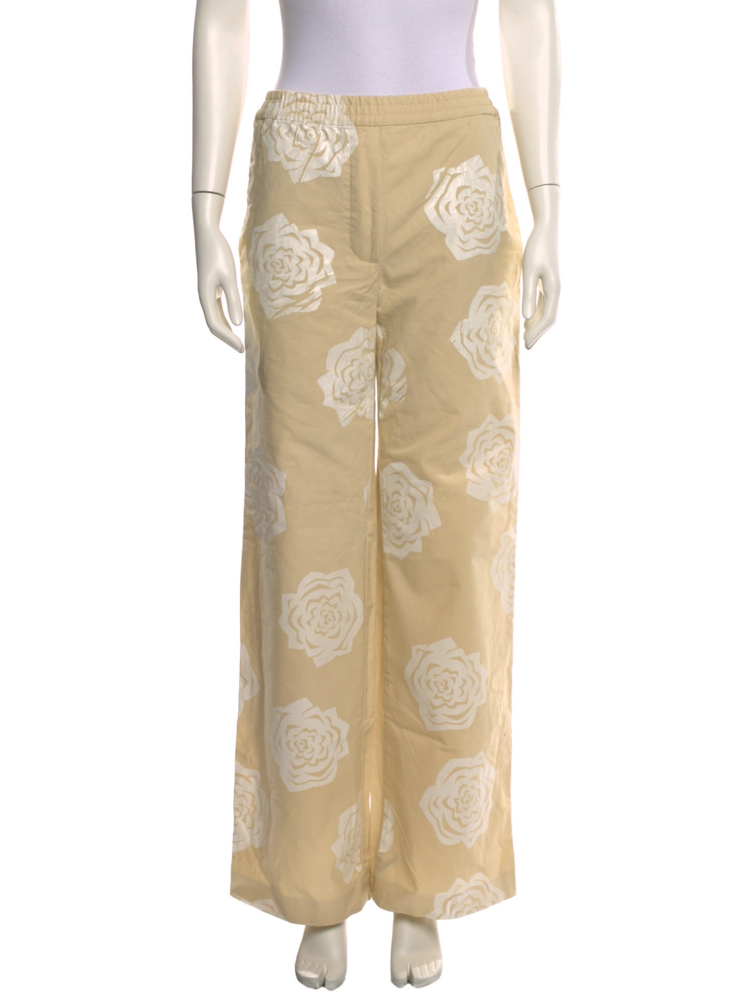 Acne Studios Floral Print Wide Leg Pants