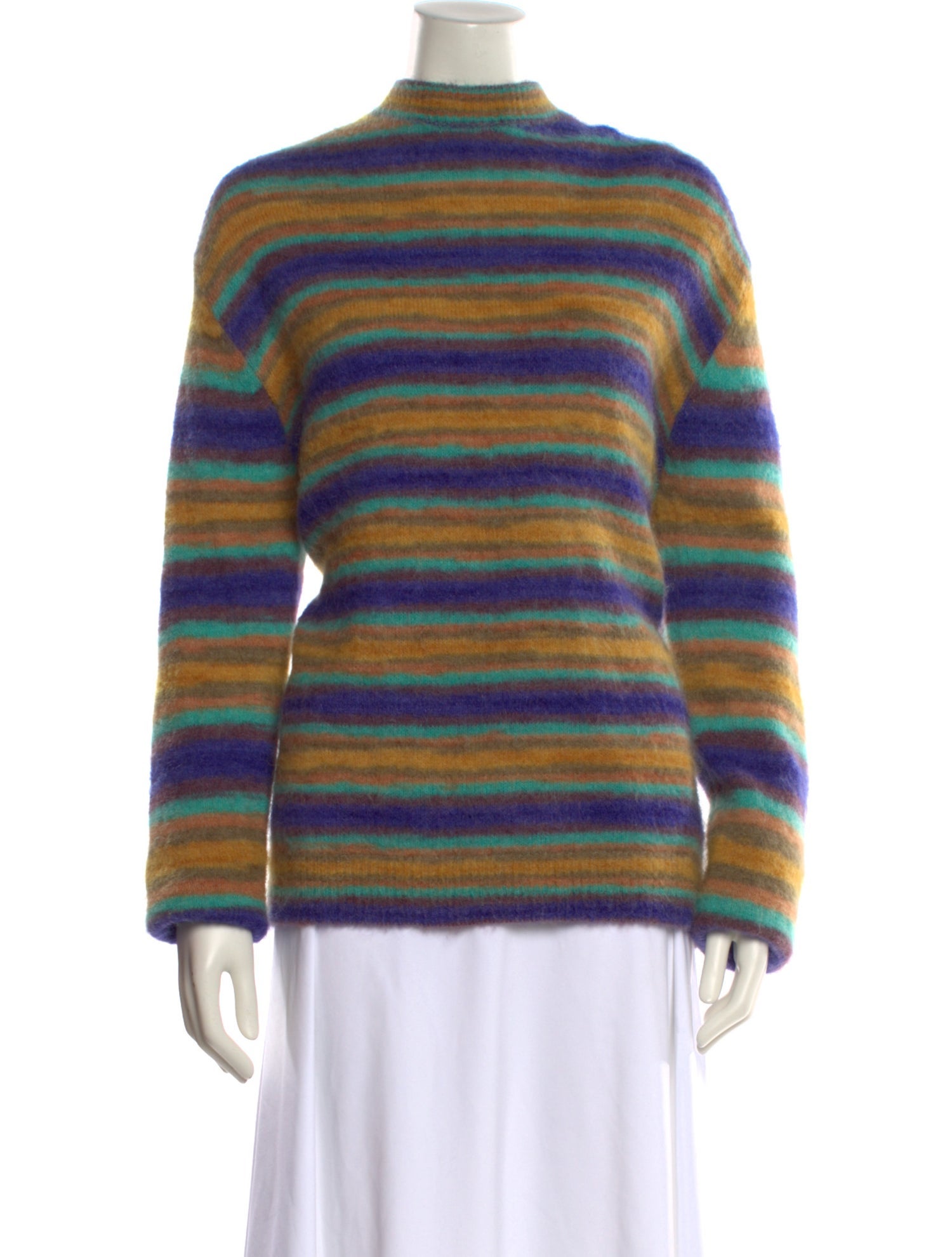 Acne Studios Striped Mock Neck Sweater