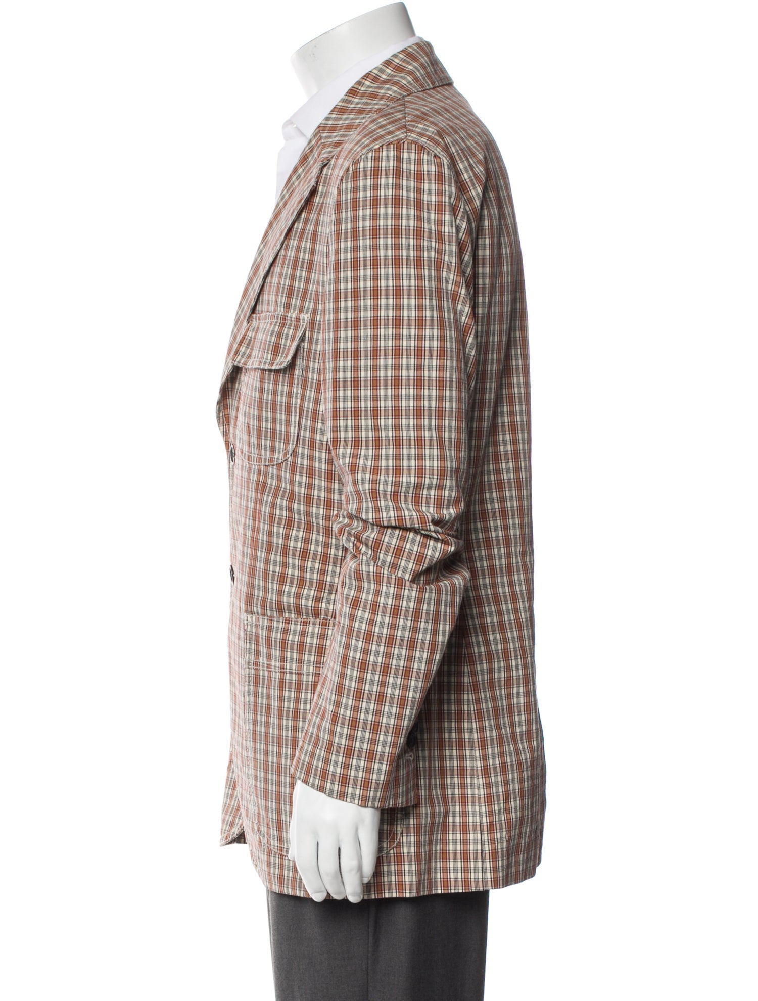 Acne Studios Plaid Print Blazer