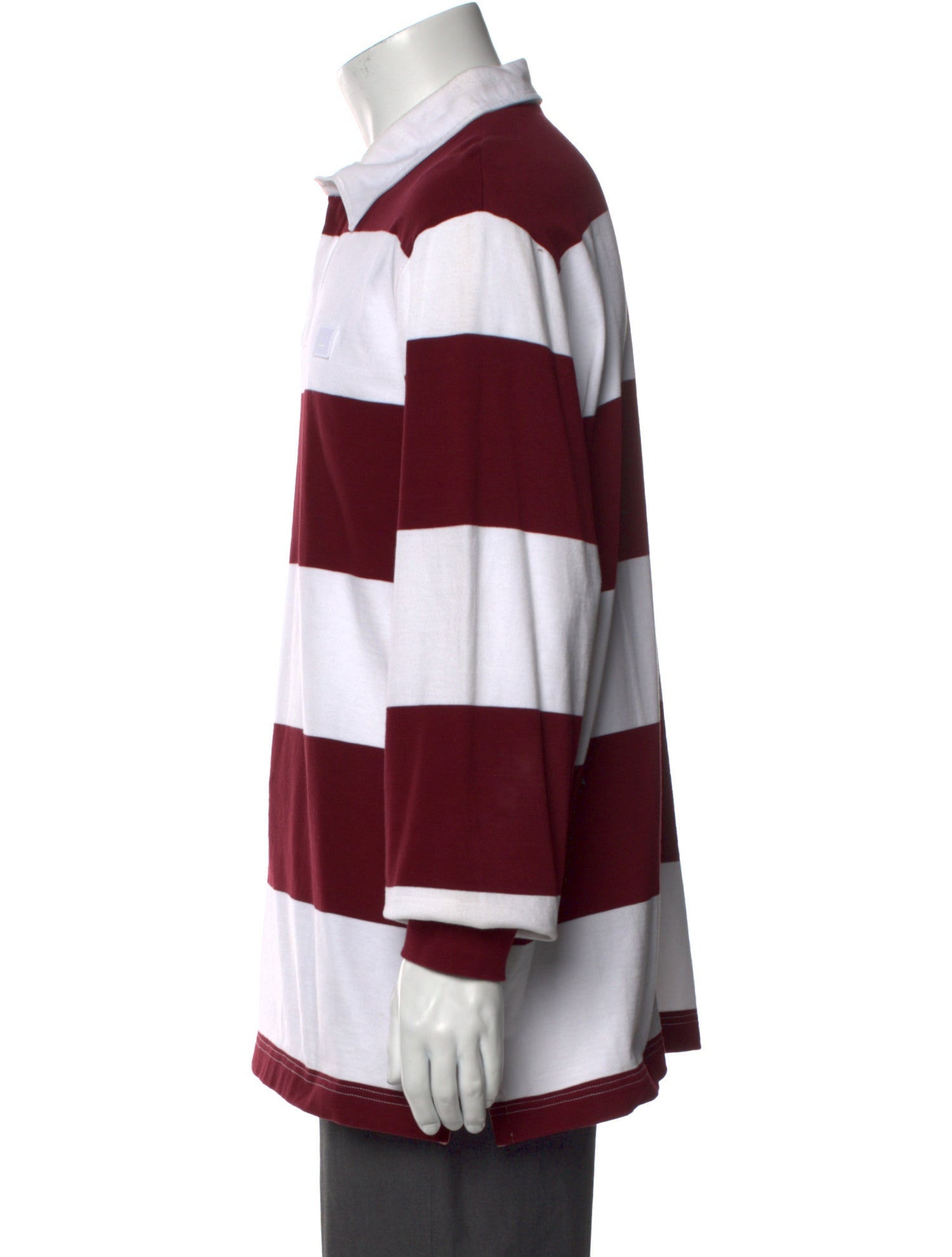 Acne Studios Striped Collar Polo Shirt