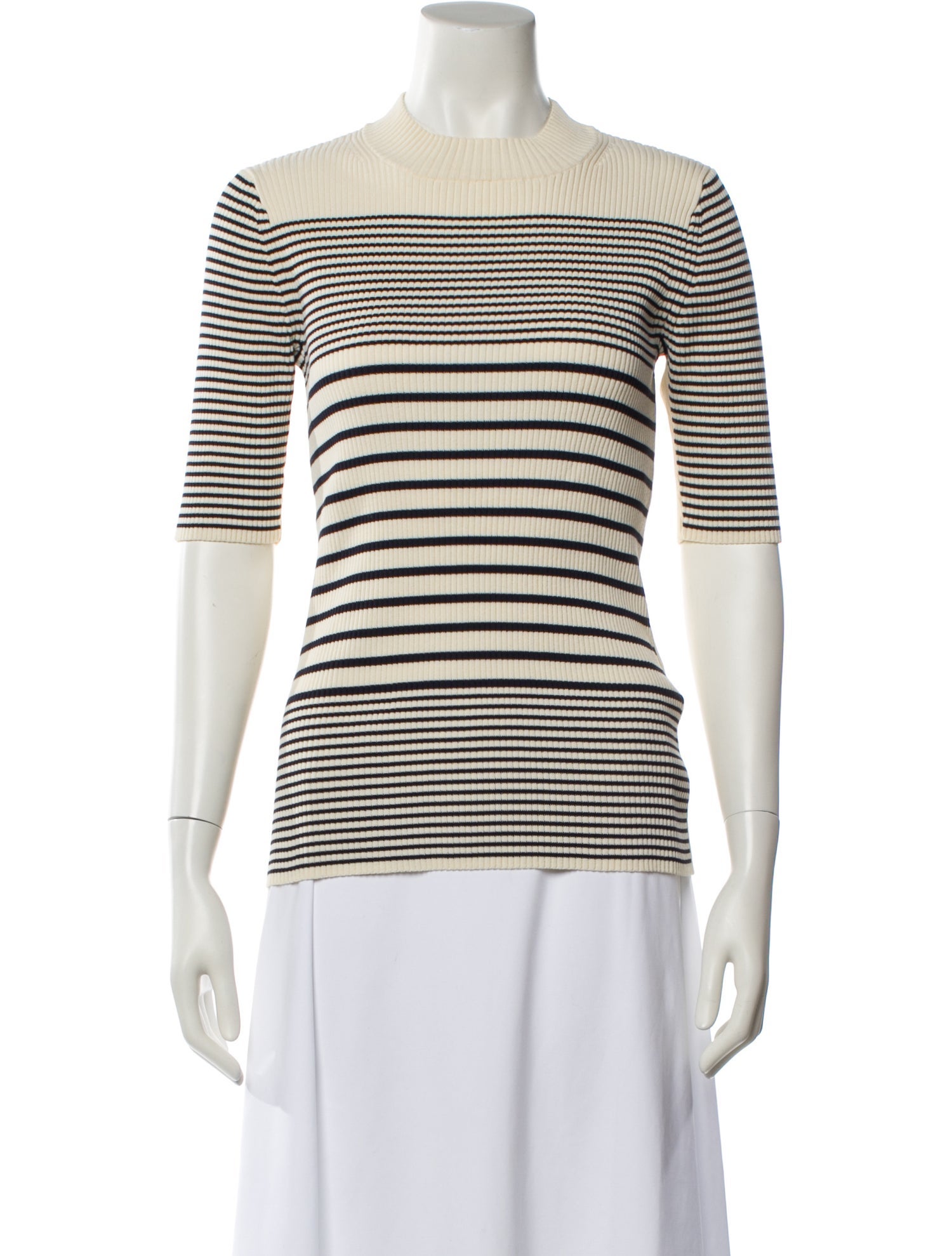 Acne Studios Striped Mock Neck Sweater