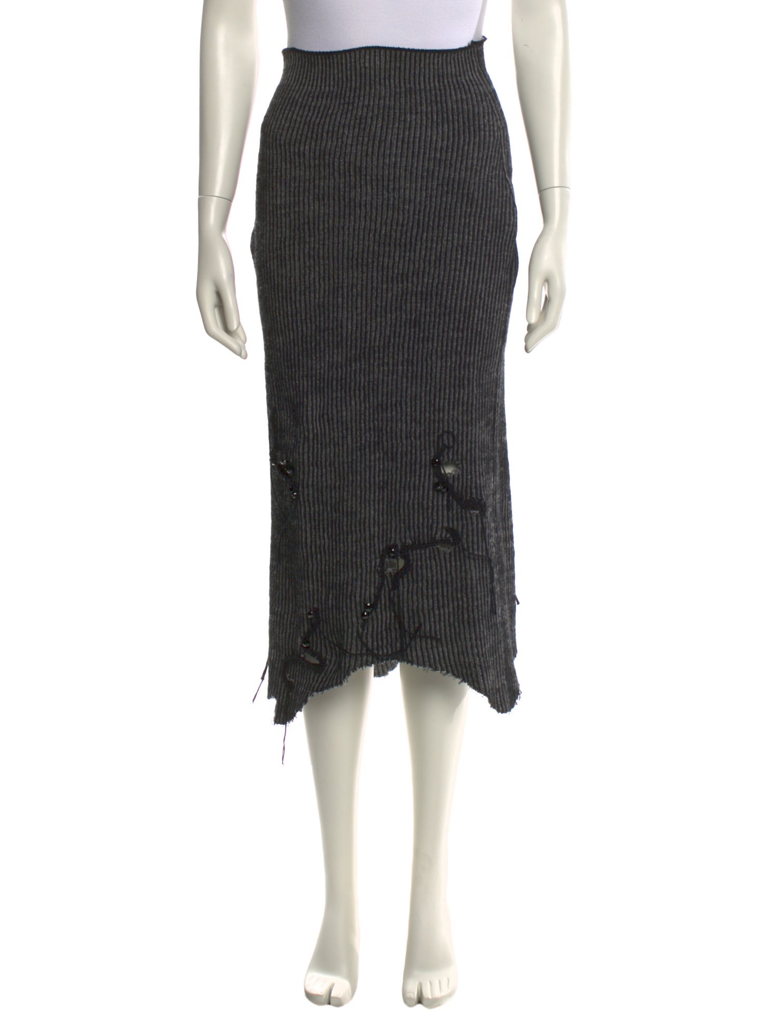 Acne Studios Striped Midi Length Skirt