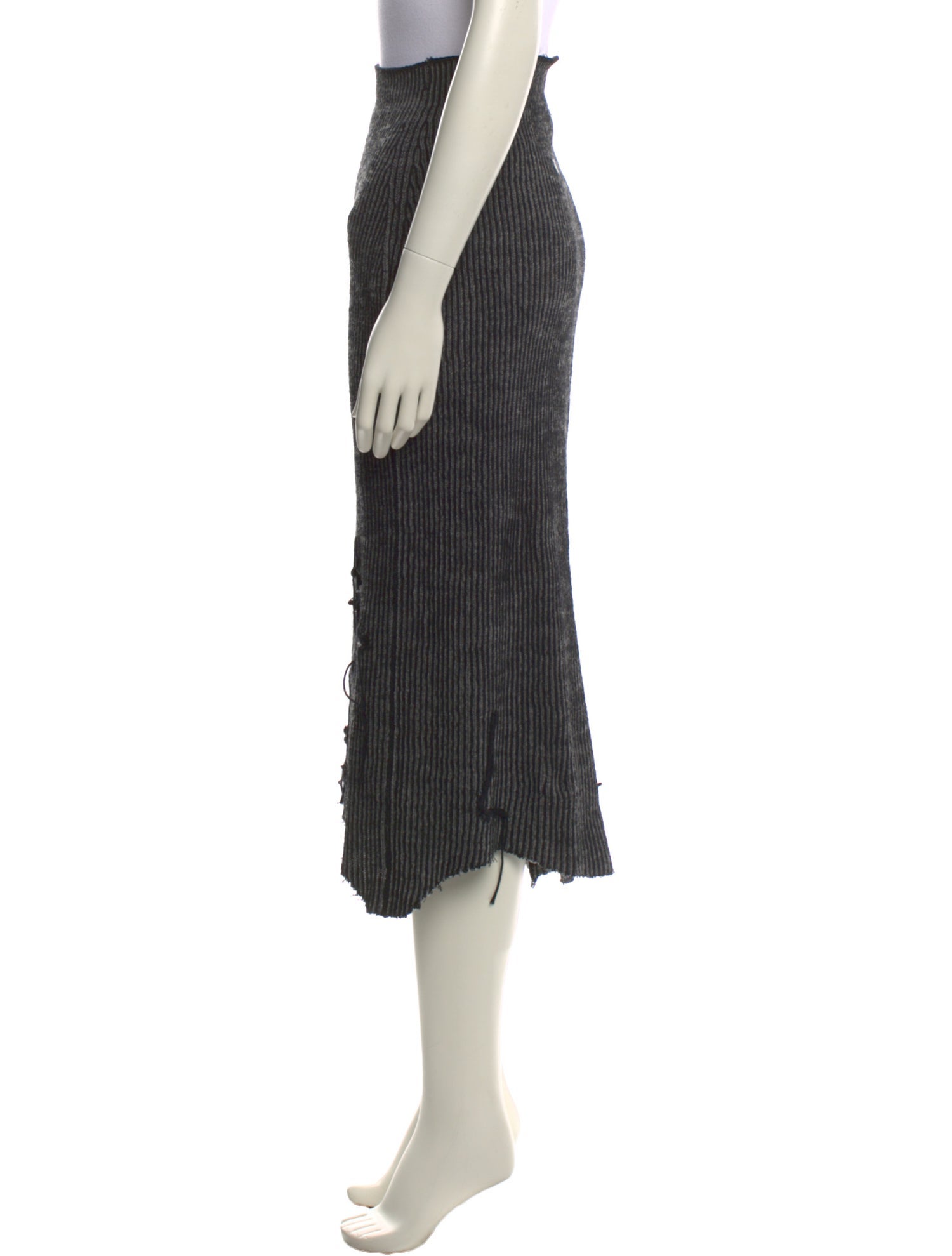 Acne Studios Striped Midi Length Skirt