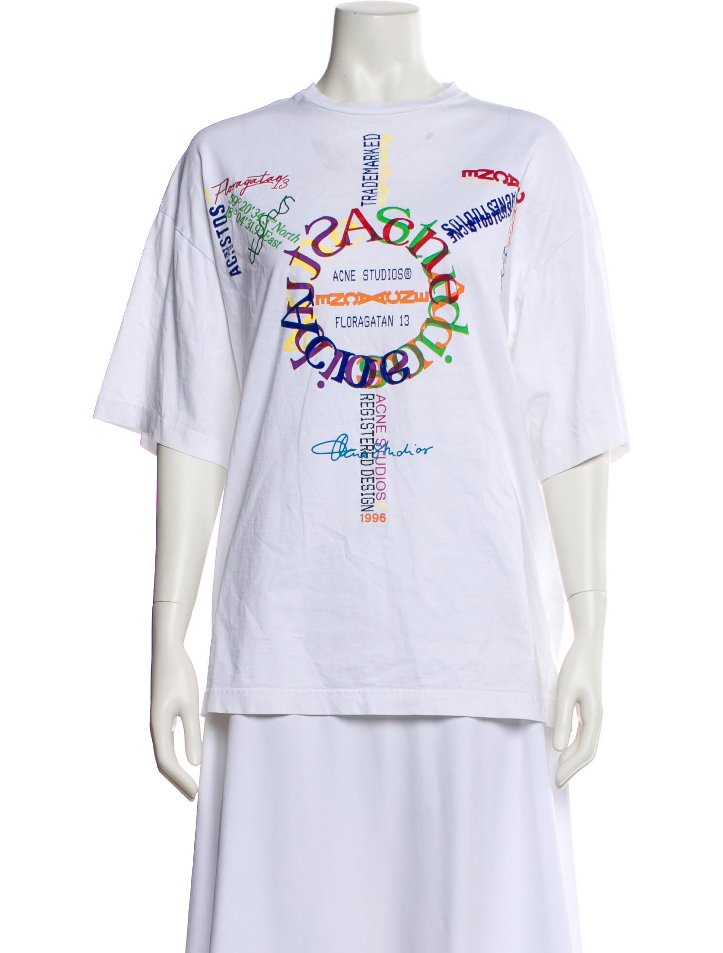 Acne Studios Graphic Print Crew Neck T-Shirt