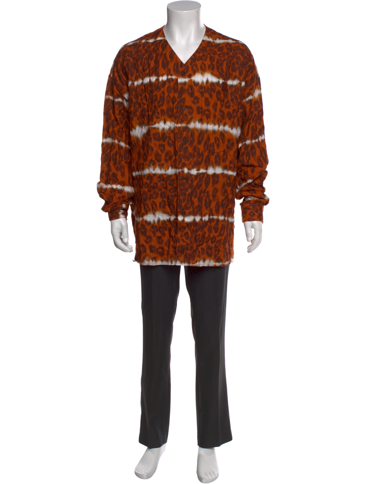 Acne Studios Animal Print Long Sleeve Shirt