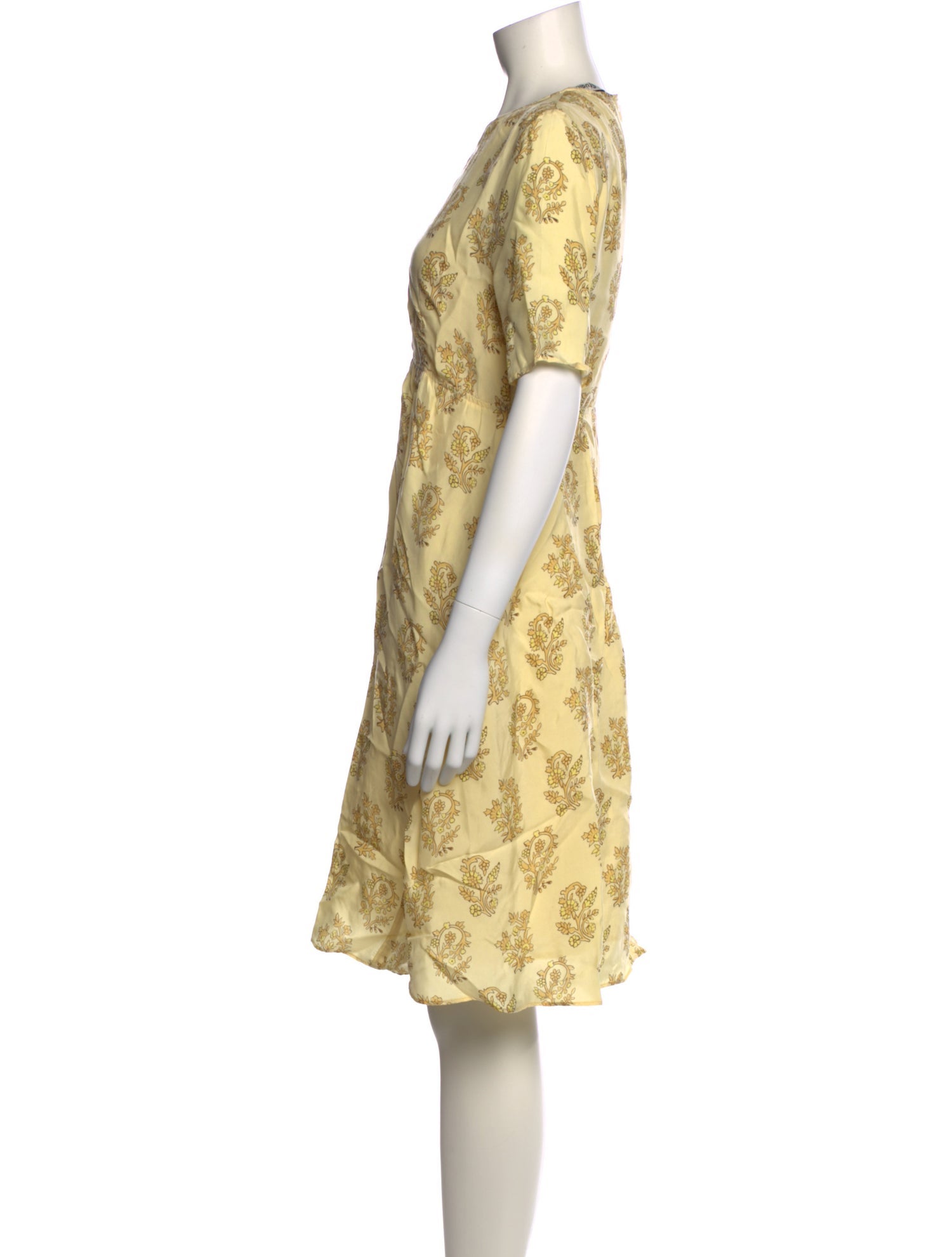 Acne Studios Floral Print Knee-Length Dress