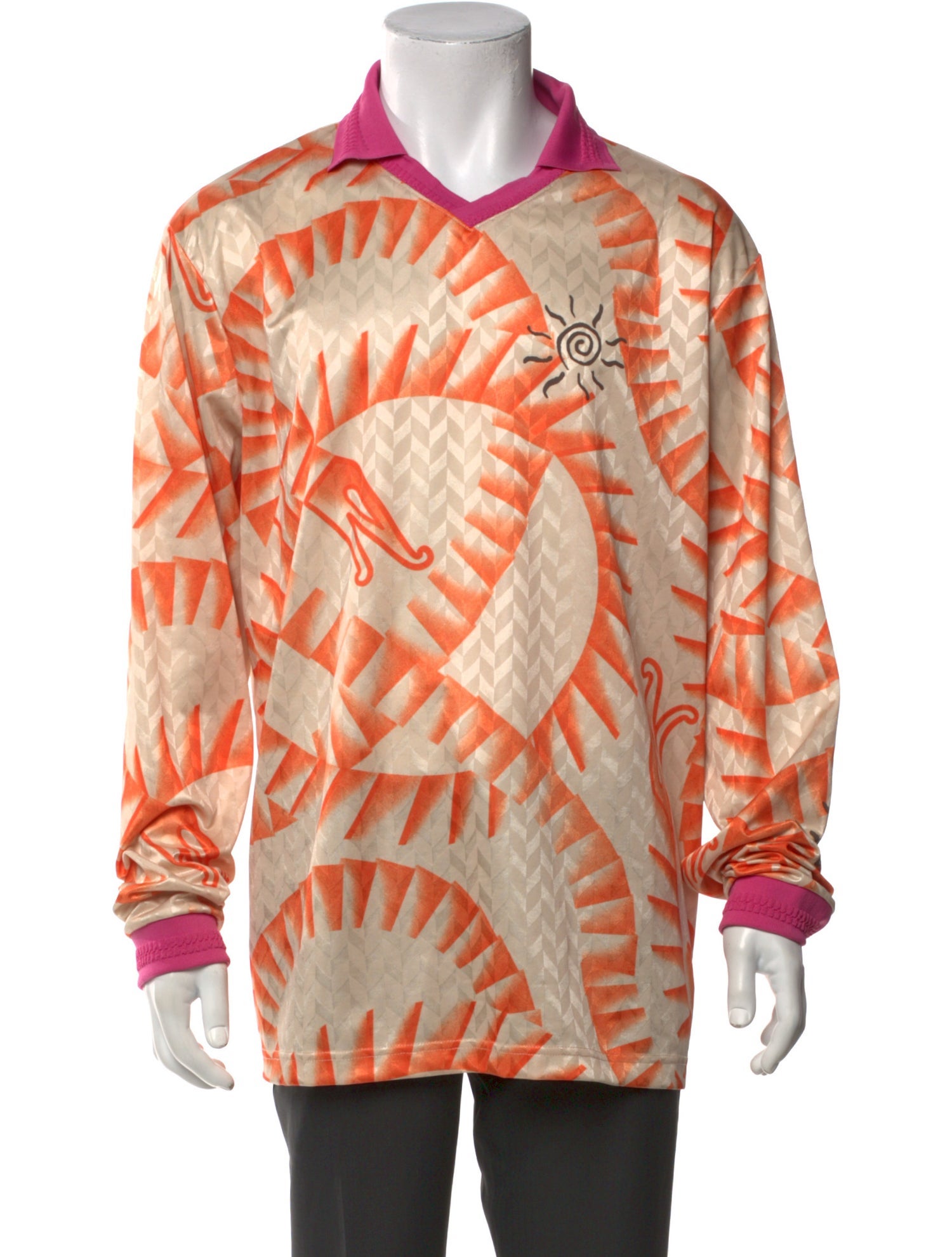 Acne Studios Printed Collar Polo Shirt