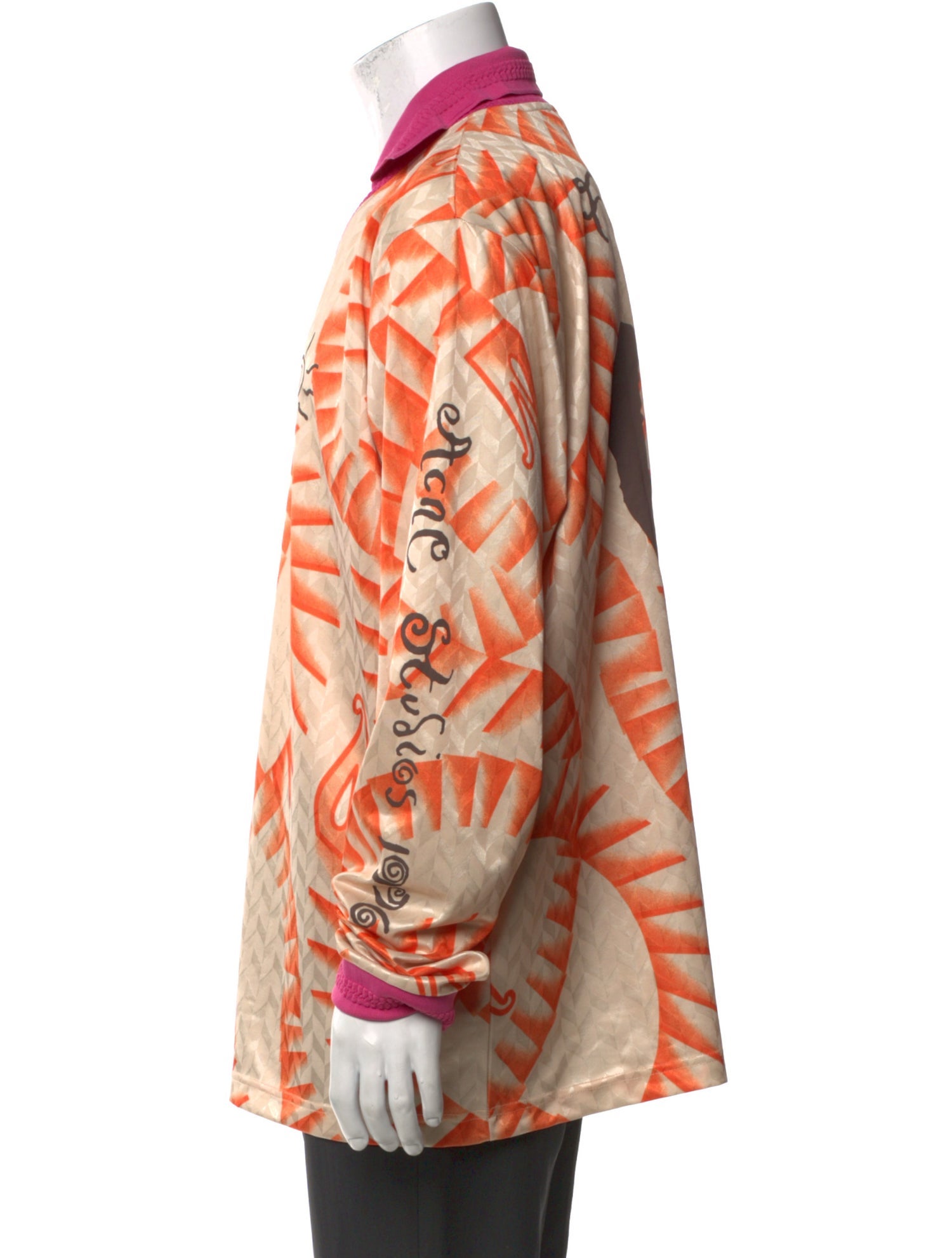 Acne Studios Printed Collar Polo Shirt