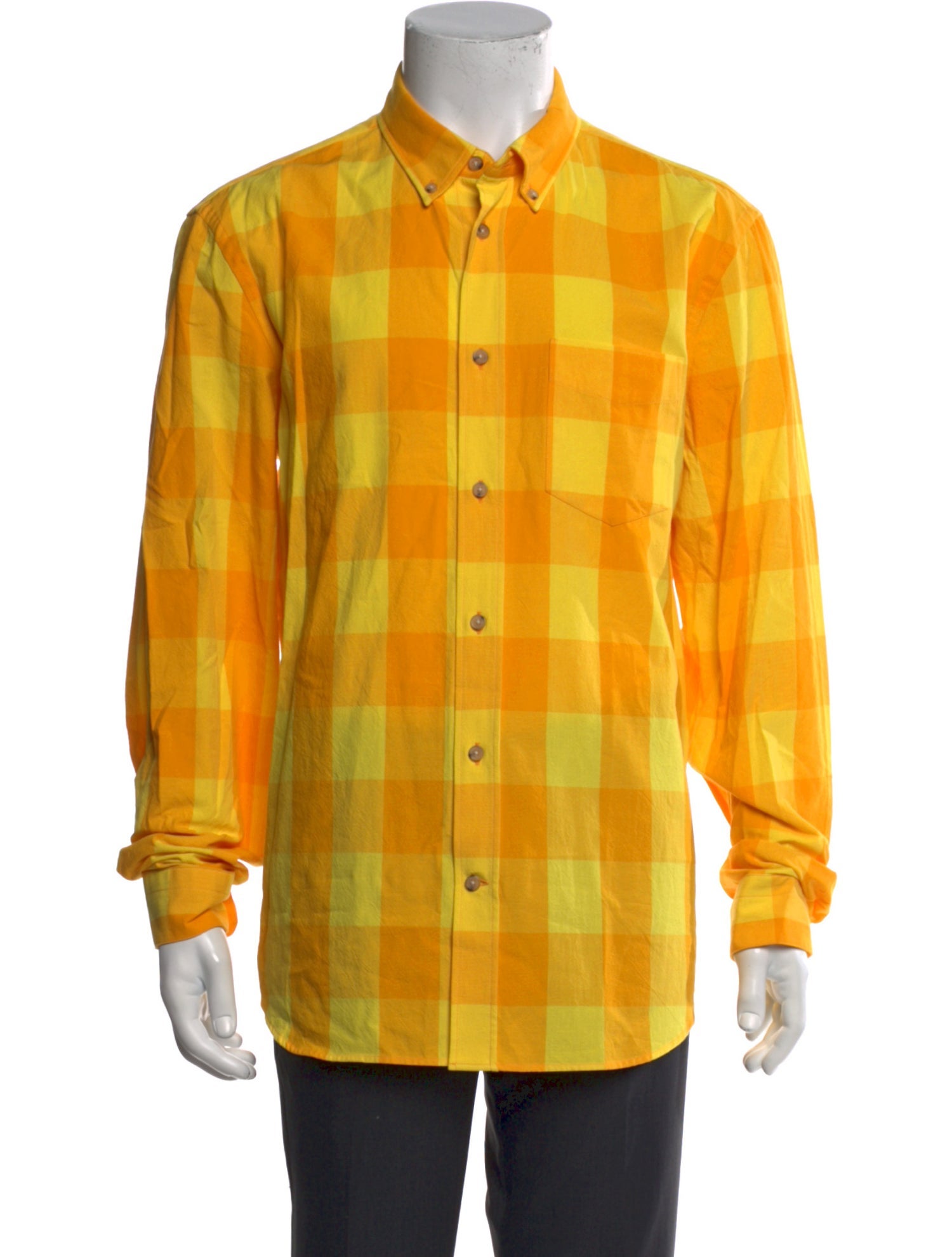 Acne Studios Plaid Print Long Sleeve Shirt