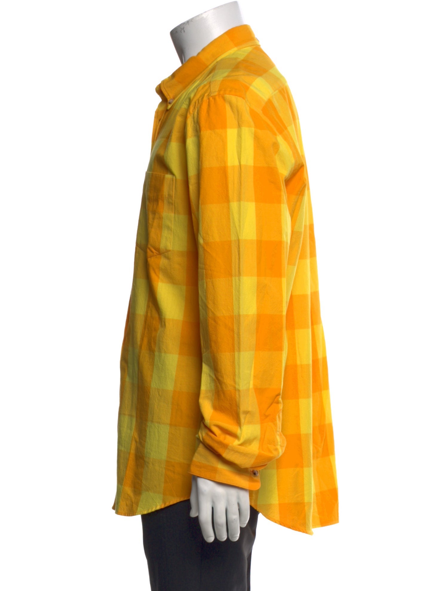 Acne Studios Plaid Print Long Sleeve Shirt