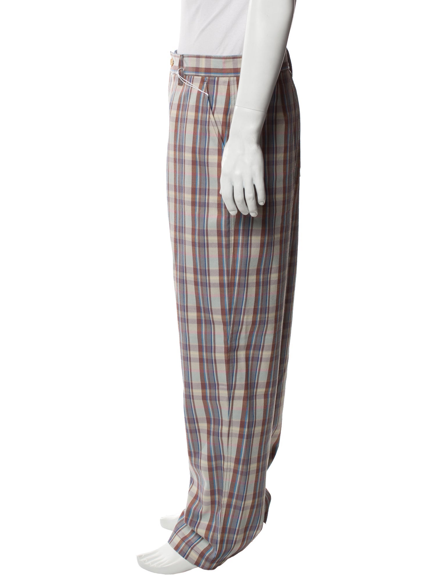 Acne Studios Plaid Print Pants