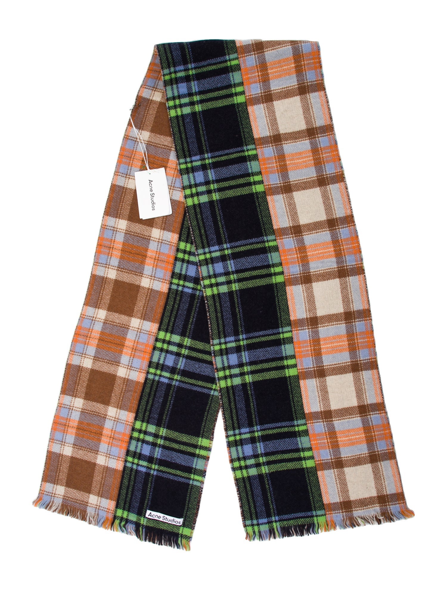Acne Studios Plaid Print Scarf w/ Tags