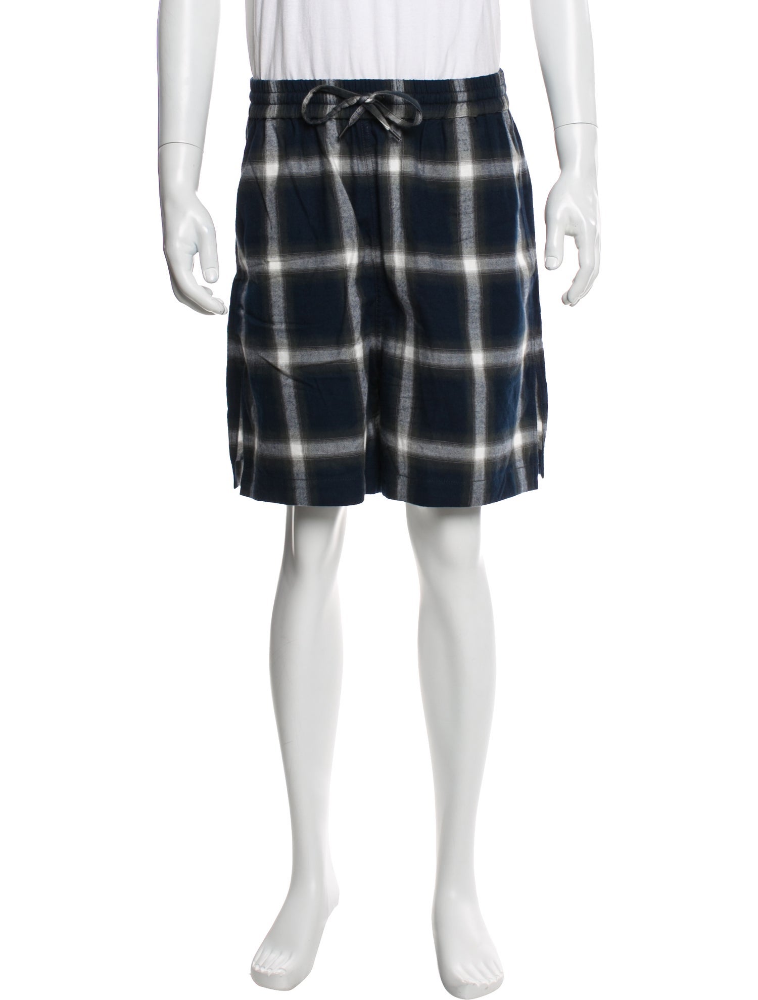 Acne Studios Plaid Print Jogger Shorts