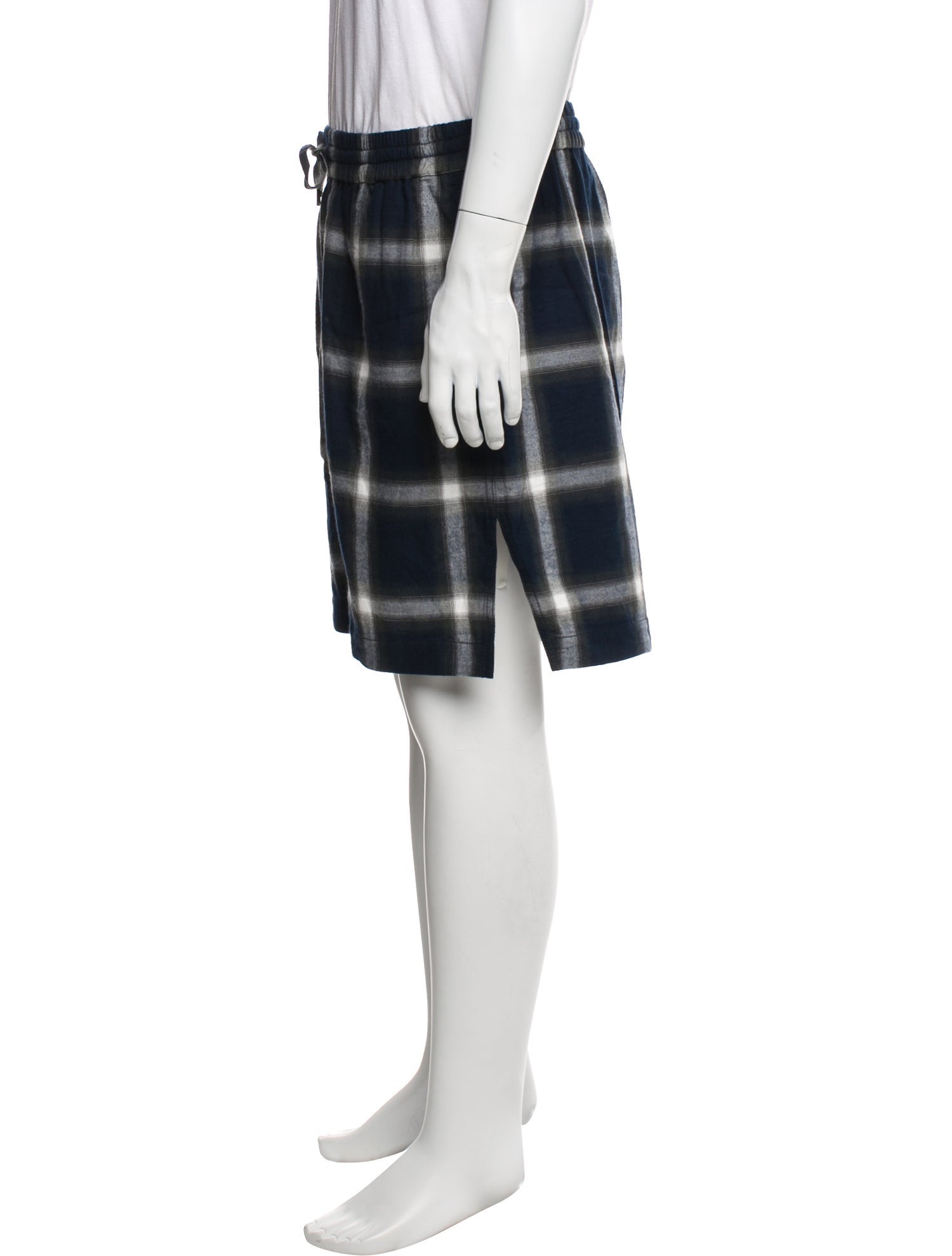 Acne Studios Plaid Print Jogger Shorts