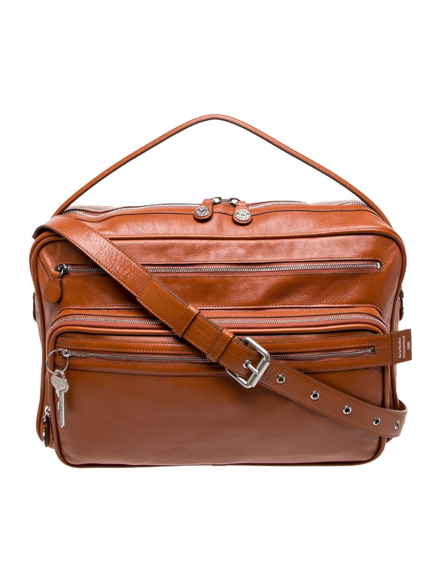 Fendi Zucchino Double Flap Bag - Brown Shoulder Bags, Handbags