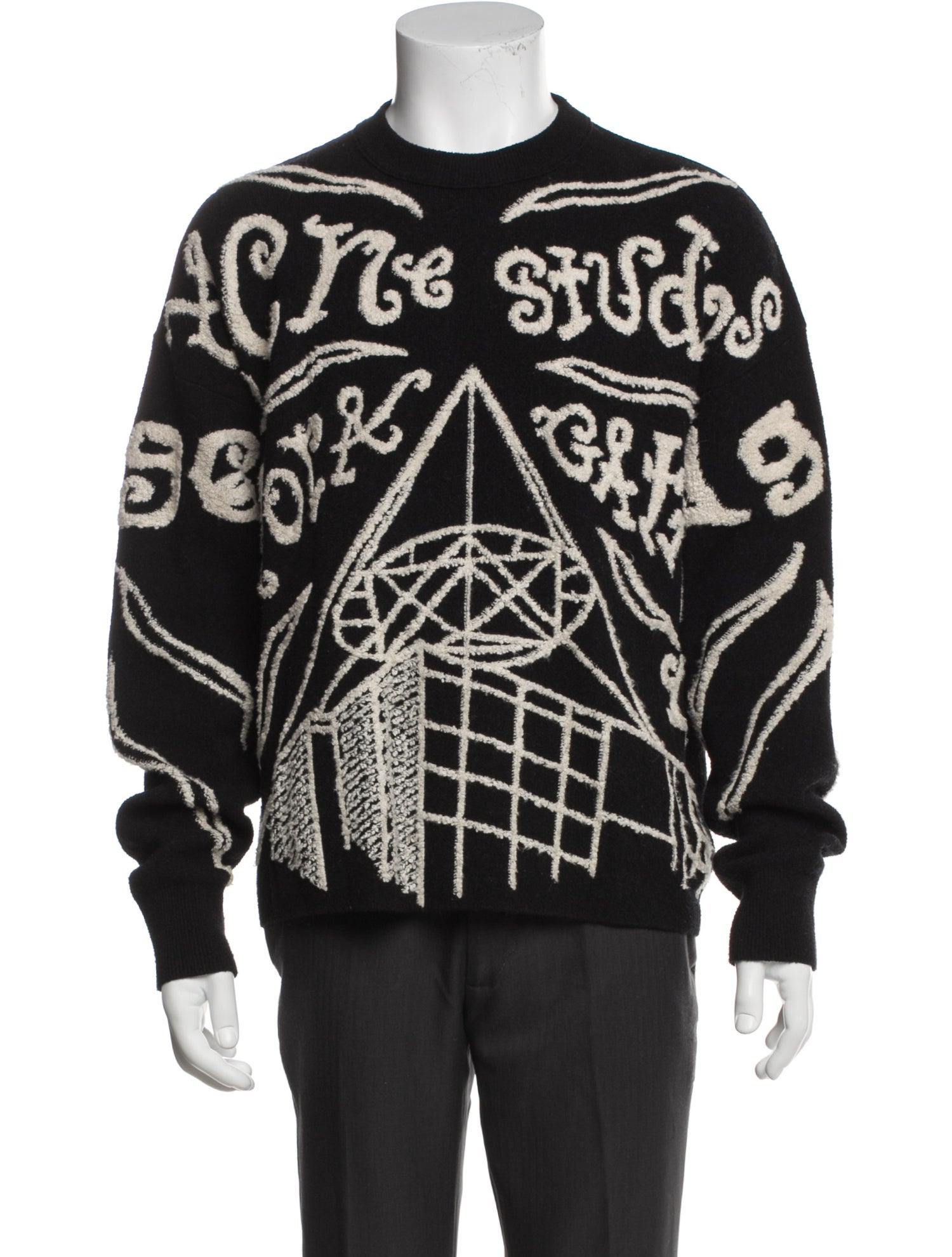 Acne Studios Printed Crew Neck Pullover