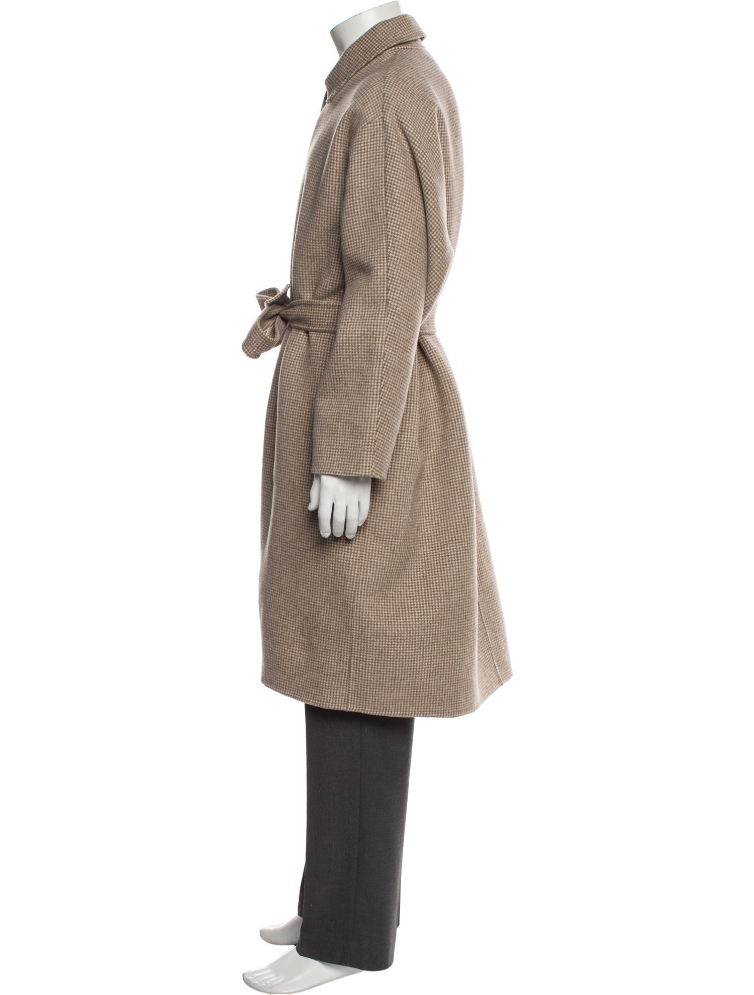 Acne Studios Wool Houndstooth Print Trench Coat