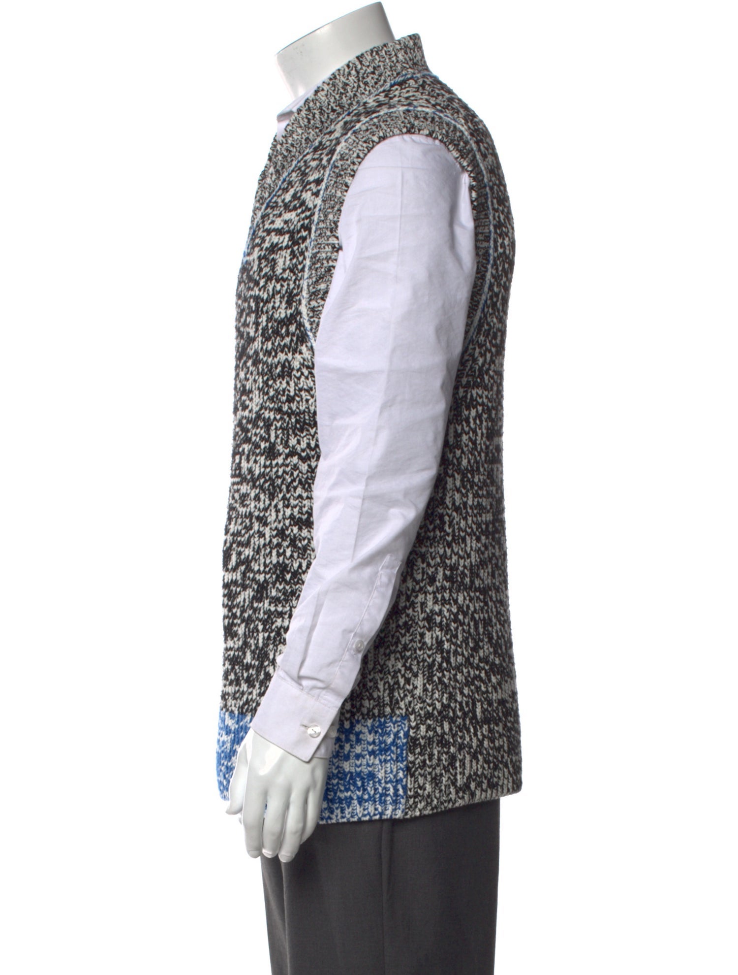 Acne Studios Colorblock Pattern V-Neck Sweater Vest