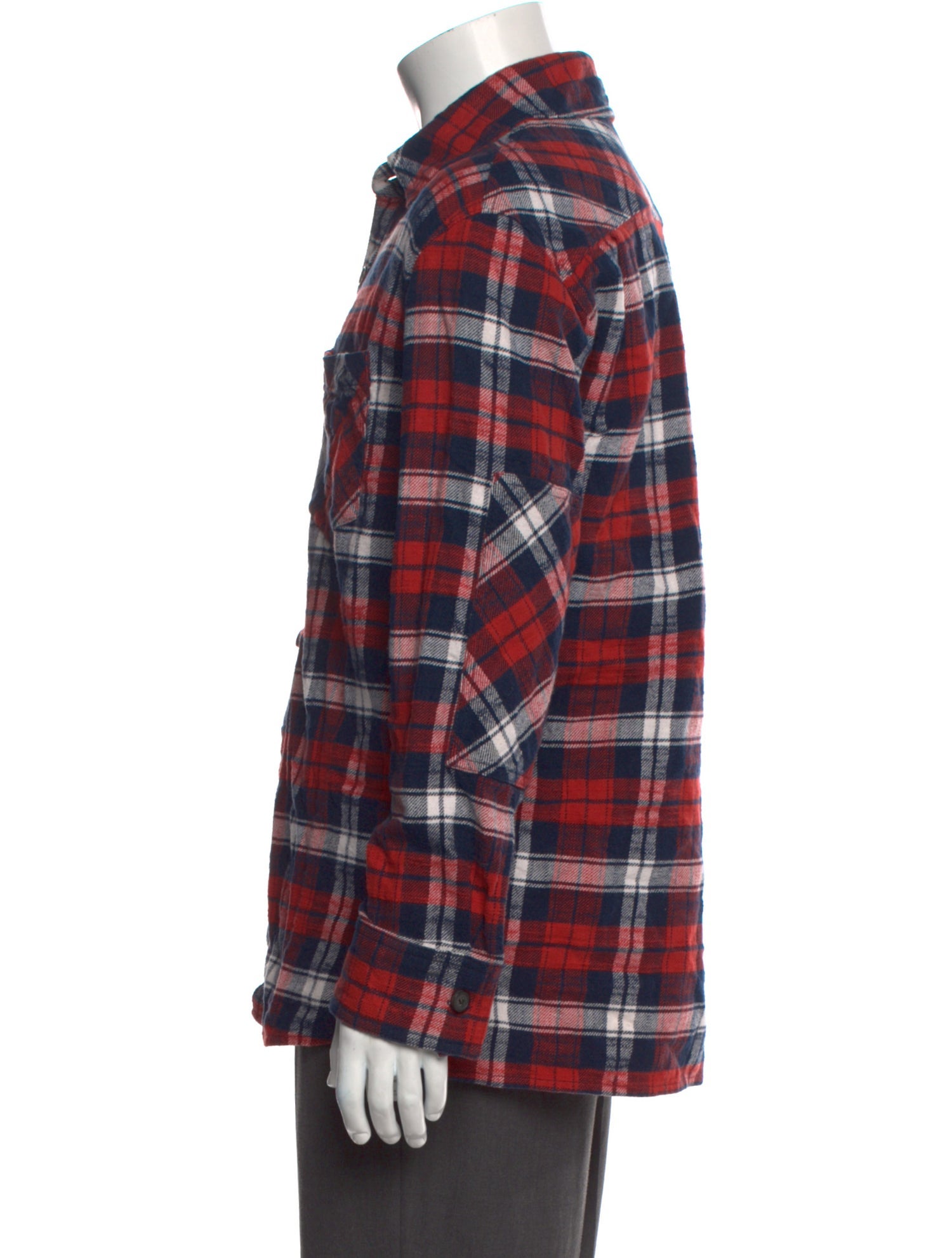 Acne Studios Plaid Print Long Sleeve Dress Shirt