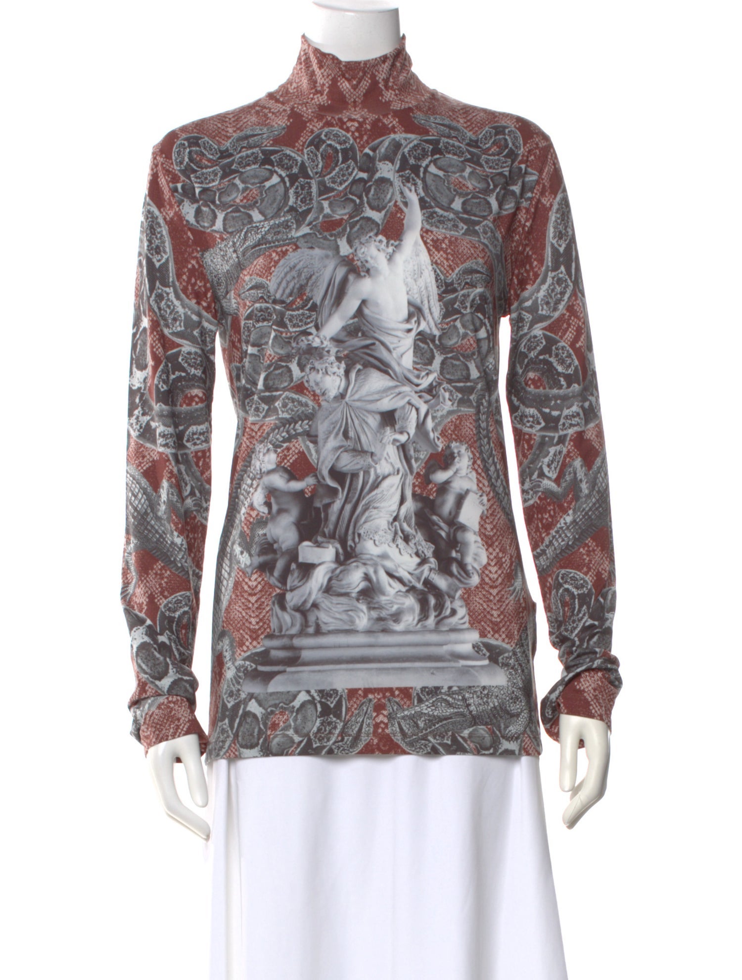 Acne Studios Graphic Print Turtleneck Top