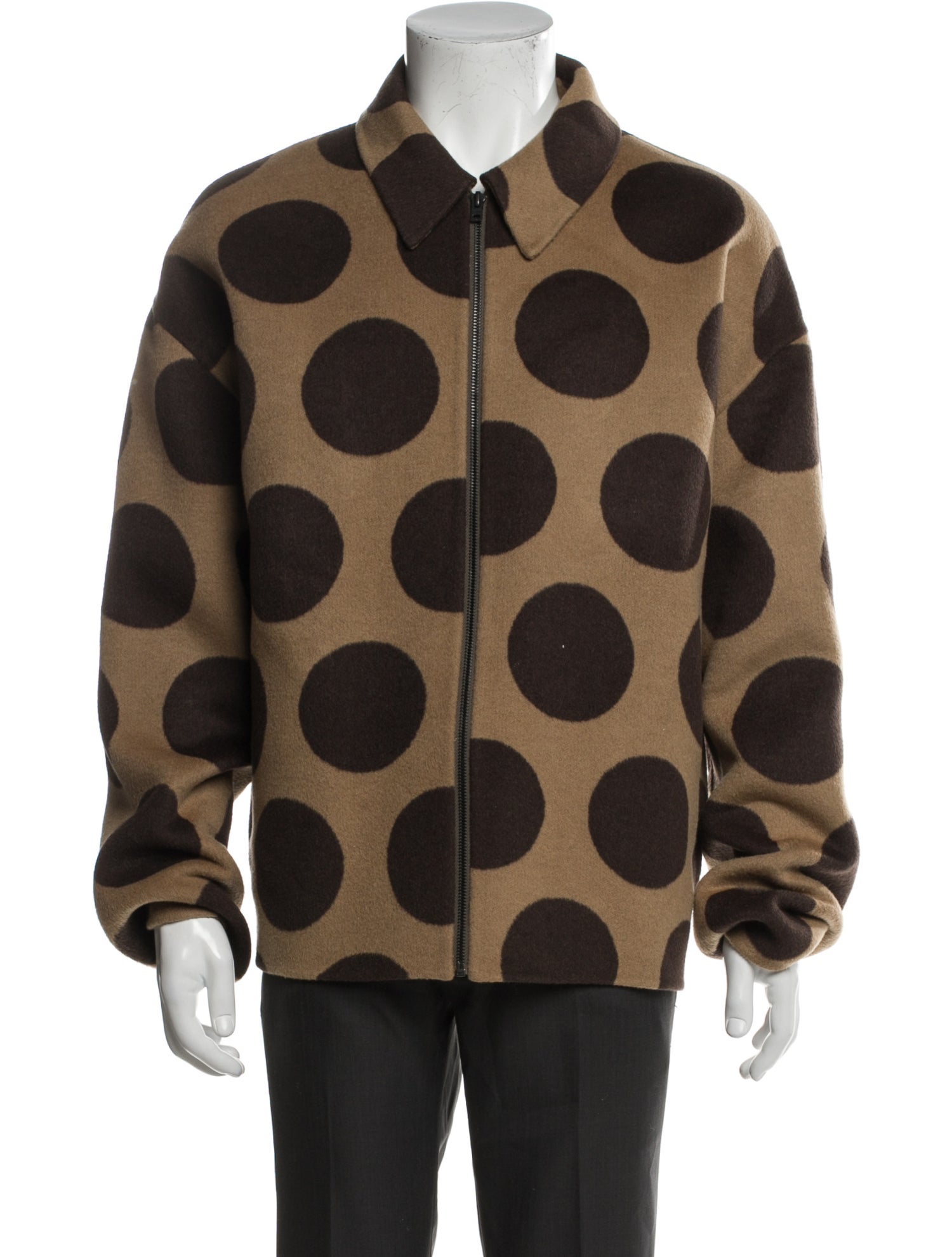 Acne Studios Wool Polka Dot Print Coat