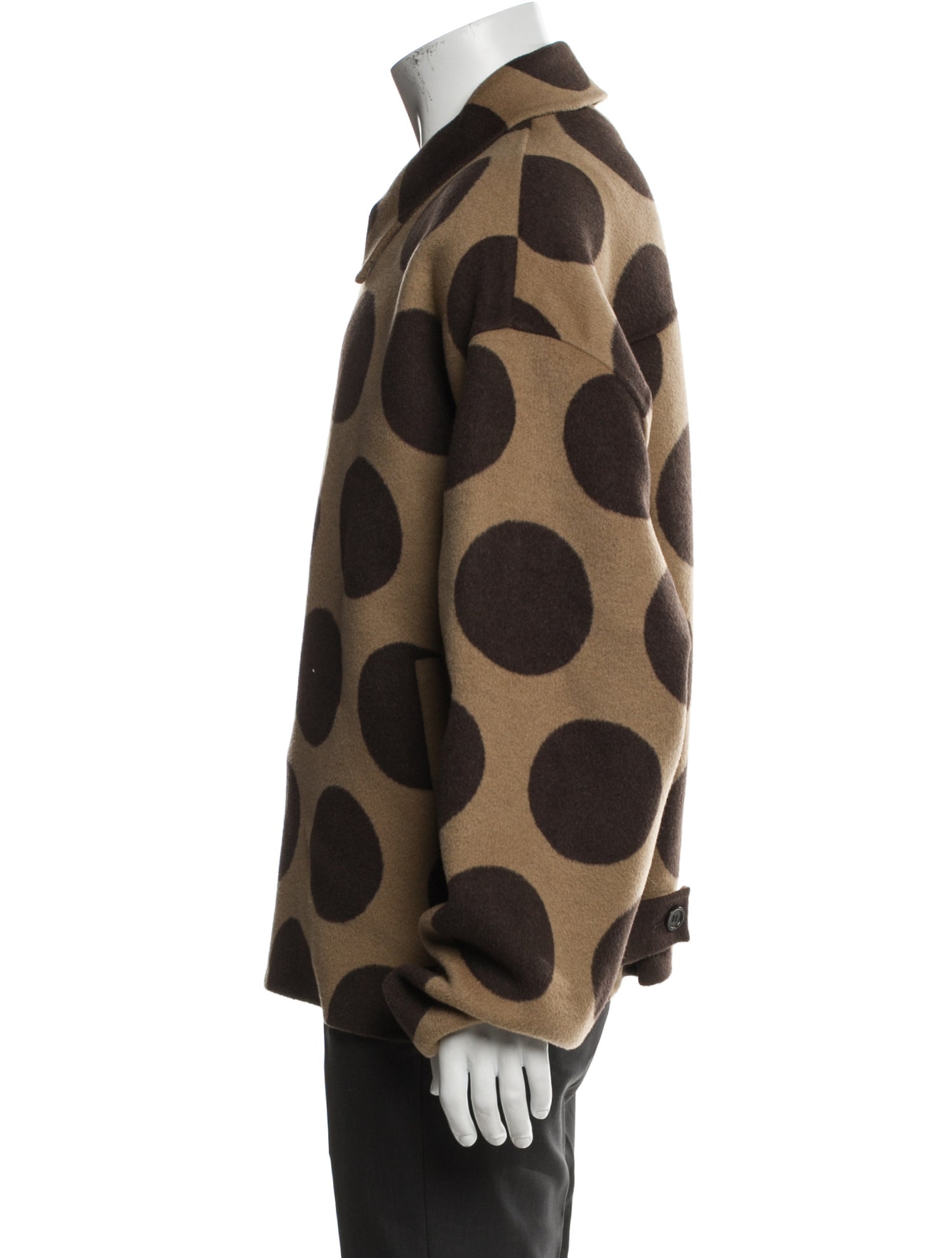 Acne Studios Wool Polka Dot Print Coat