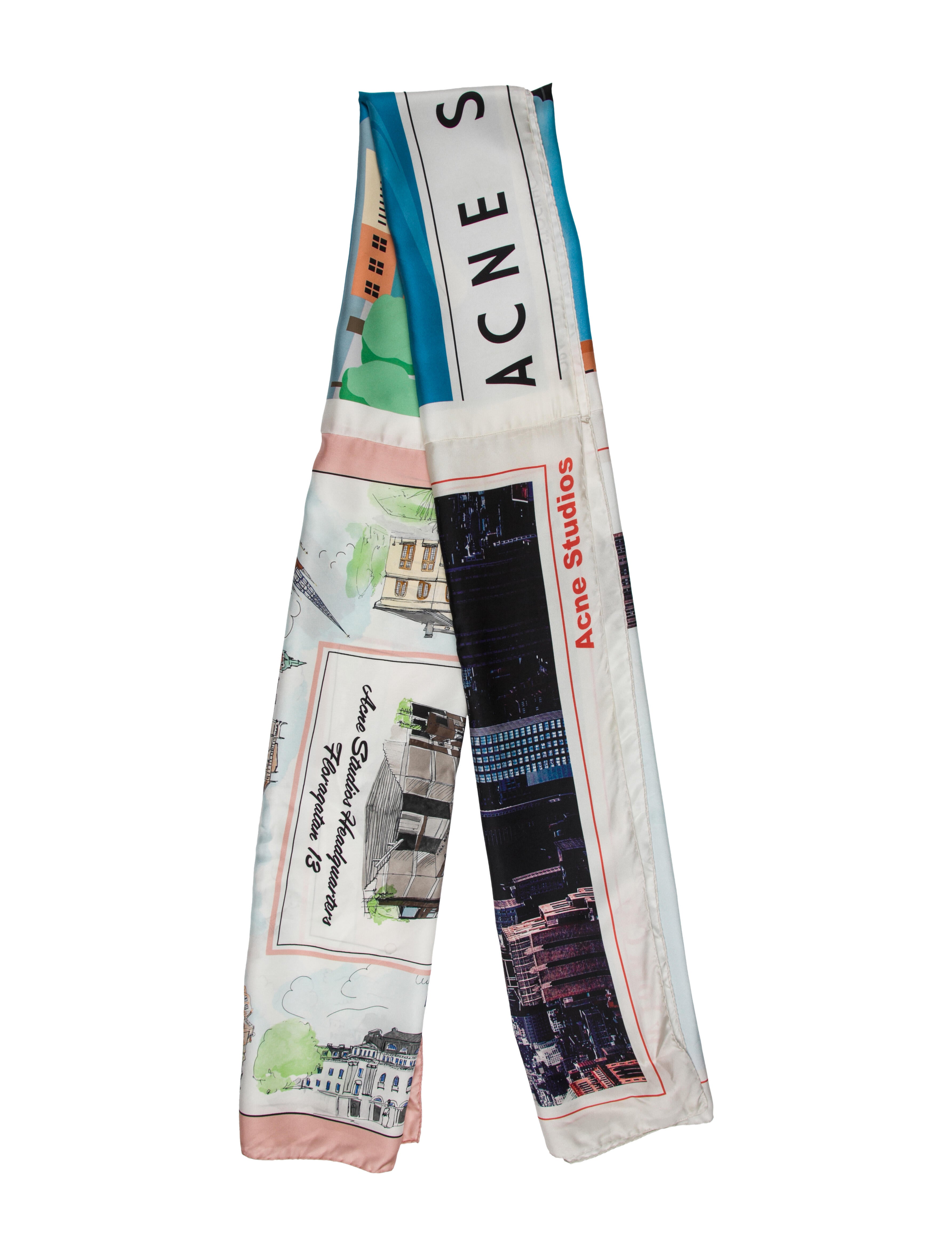 Acne Studios Silk Printed Scarf