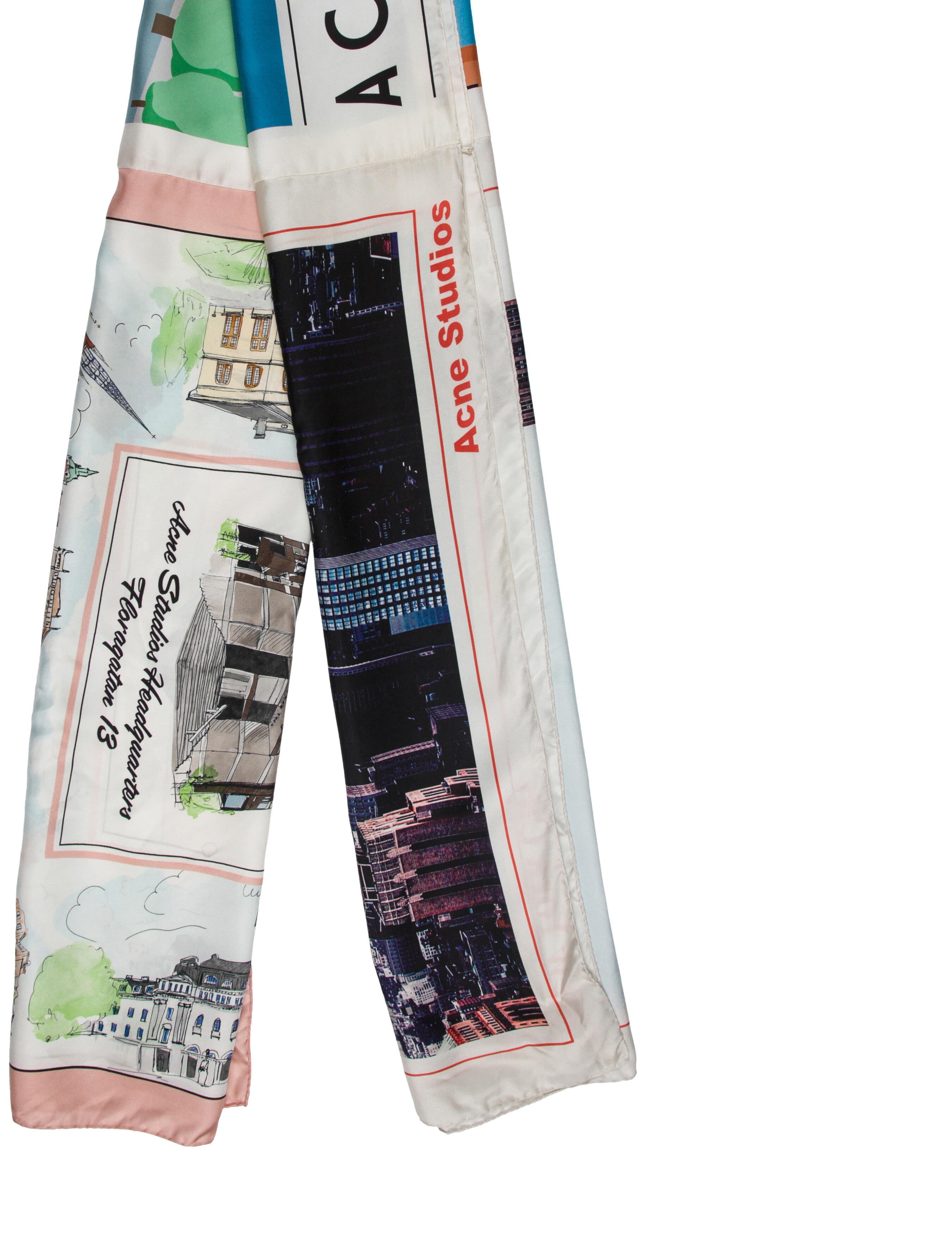 Acne Studios Silk Printed Scarf