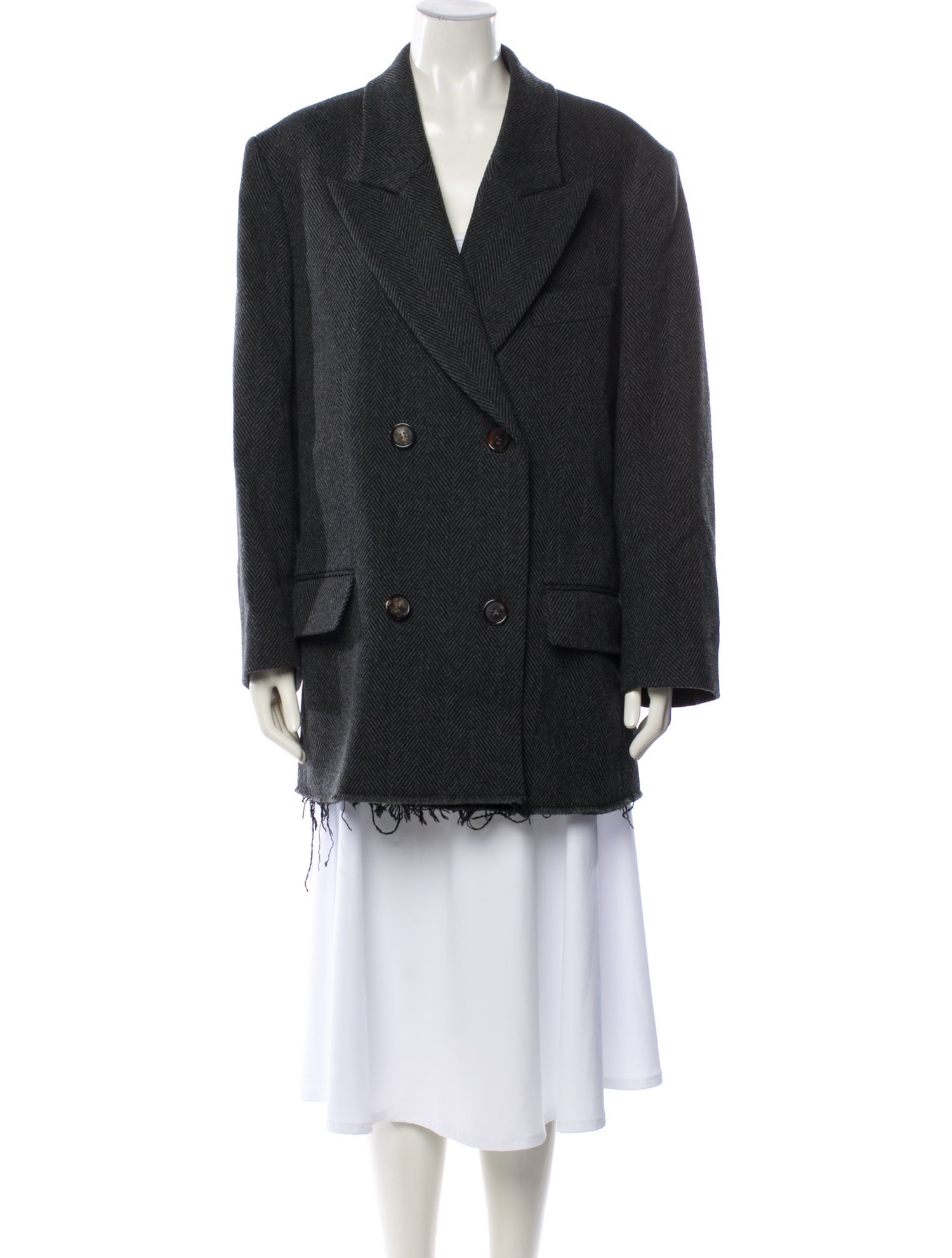 Acne Studios Wool Plaid Print Blazer