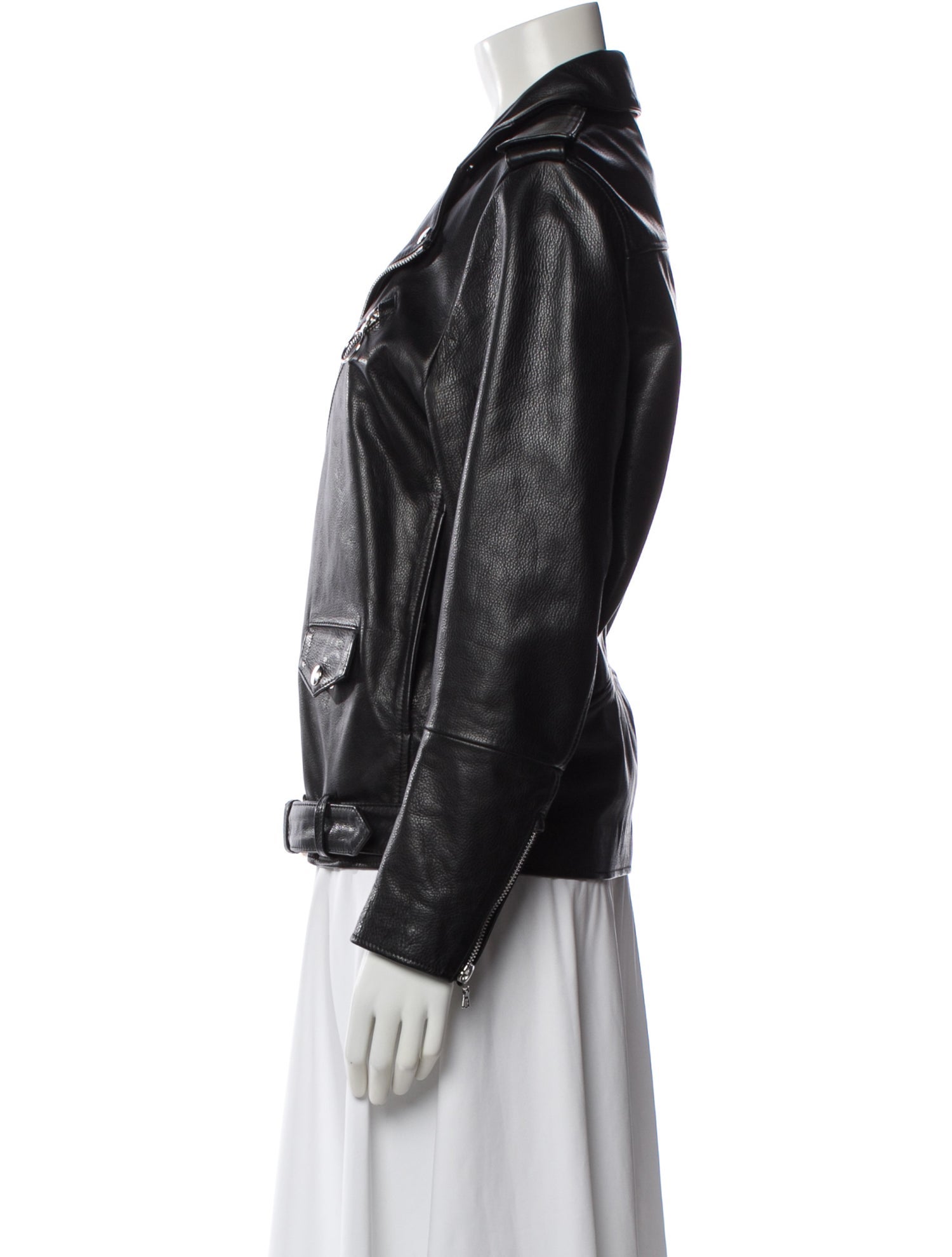 Acne Studios Leather Fur Jacket