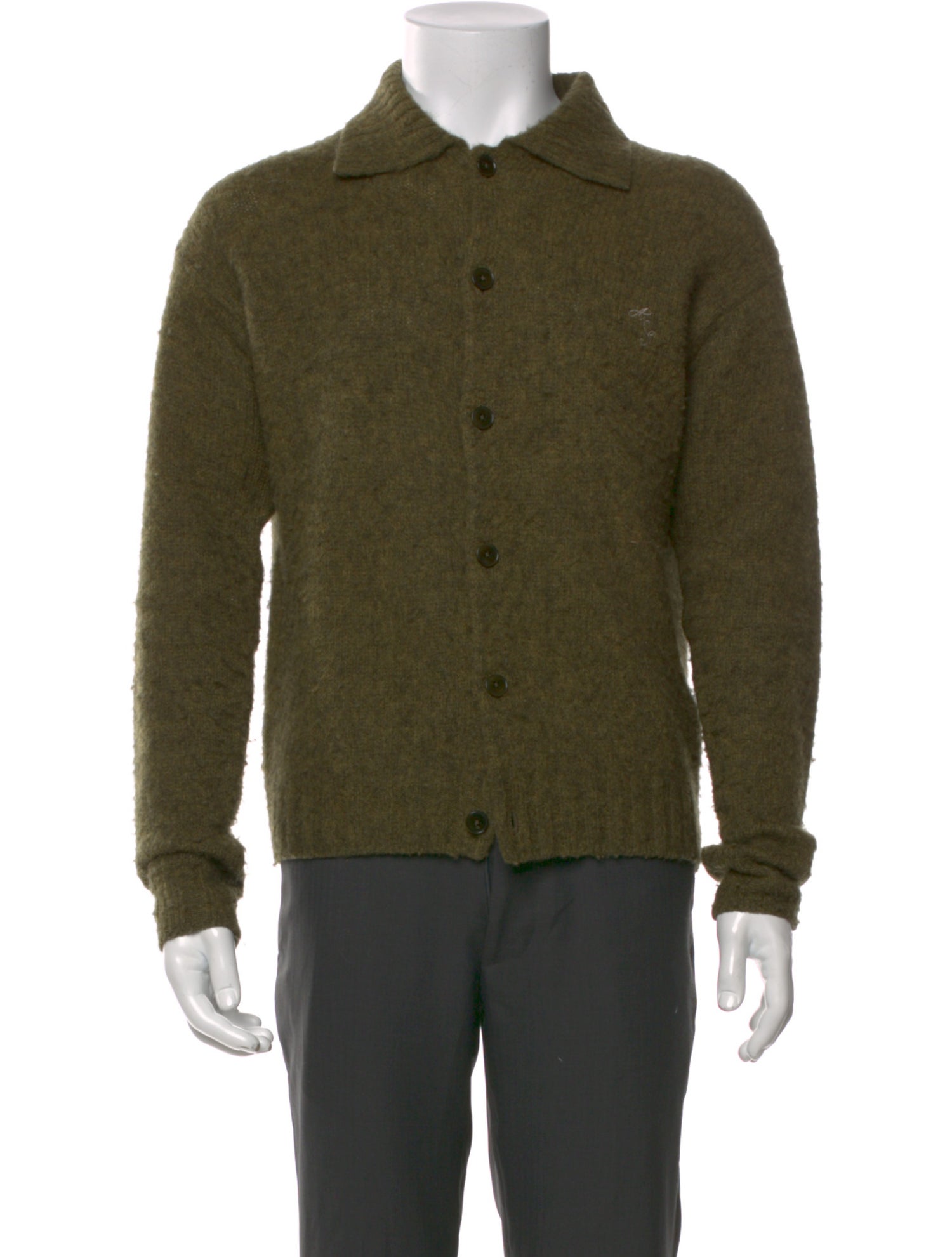 Acne Studios Wool Mock Neck Cardigan