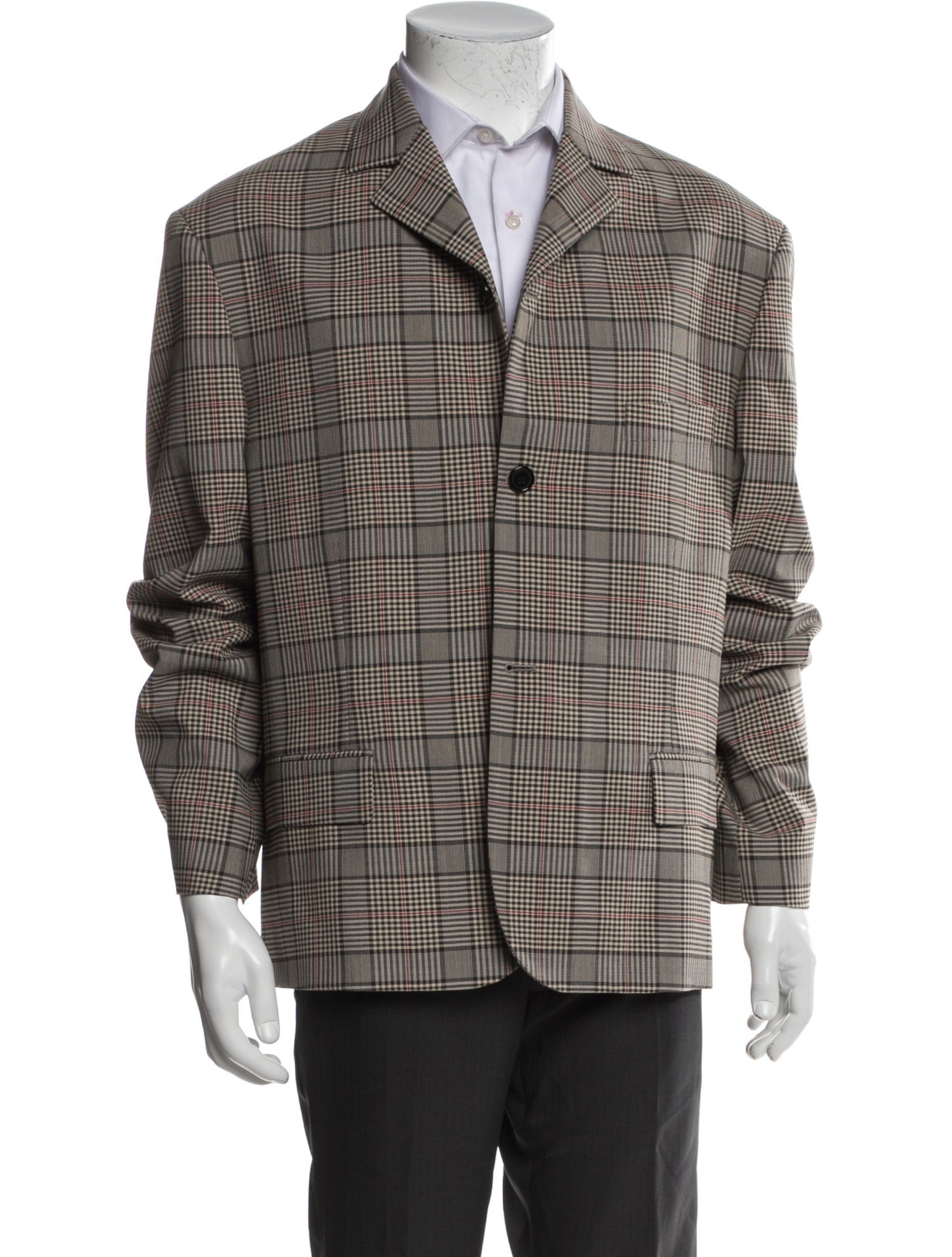 Acne Studios Plaid Print Blazer