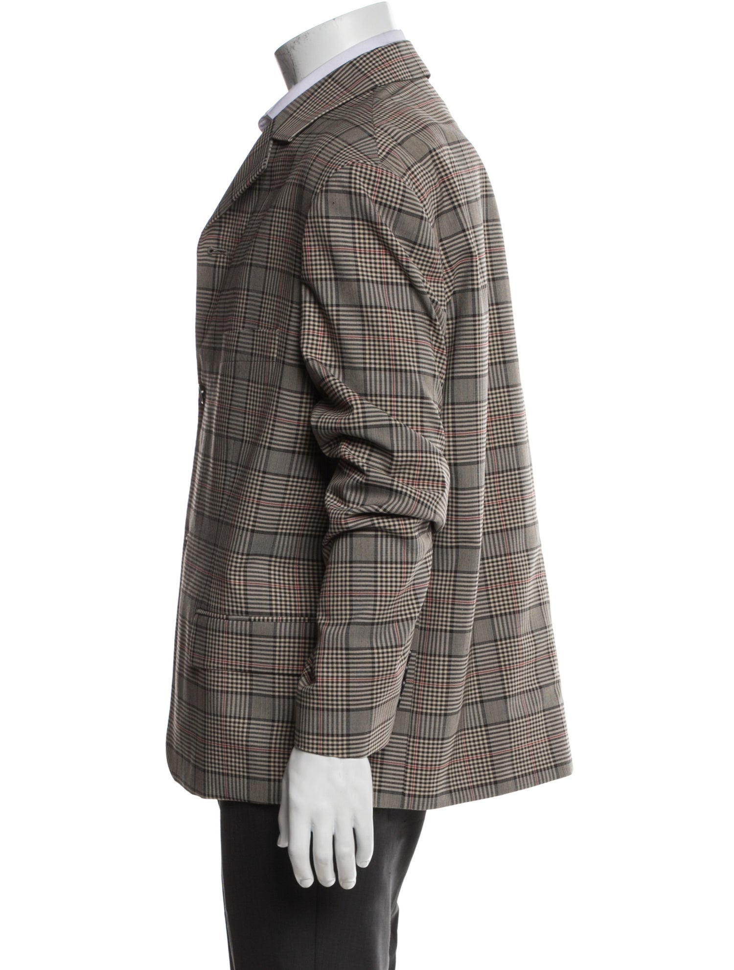 Acne Studios Plaid Print Blazer