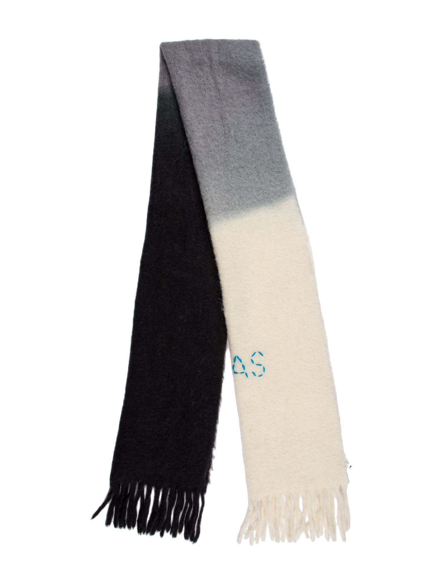 Acne Studios Alpaca Colorblock Pattern Scarf